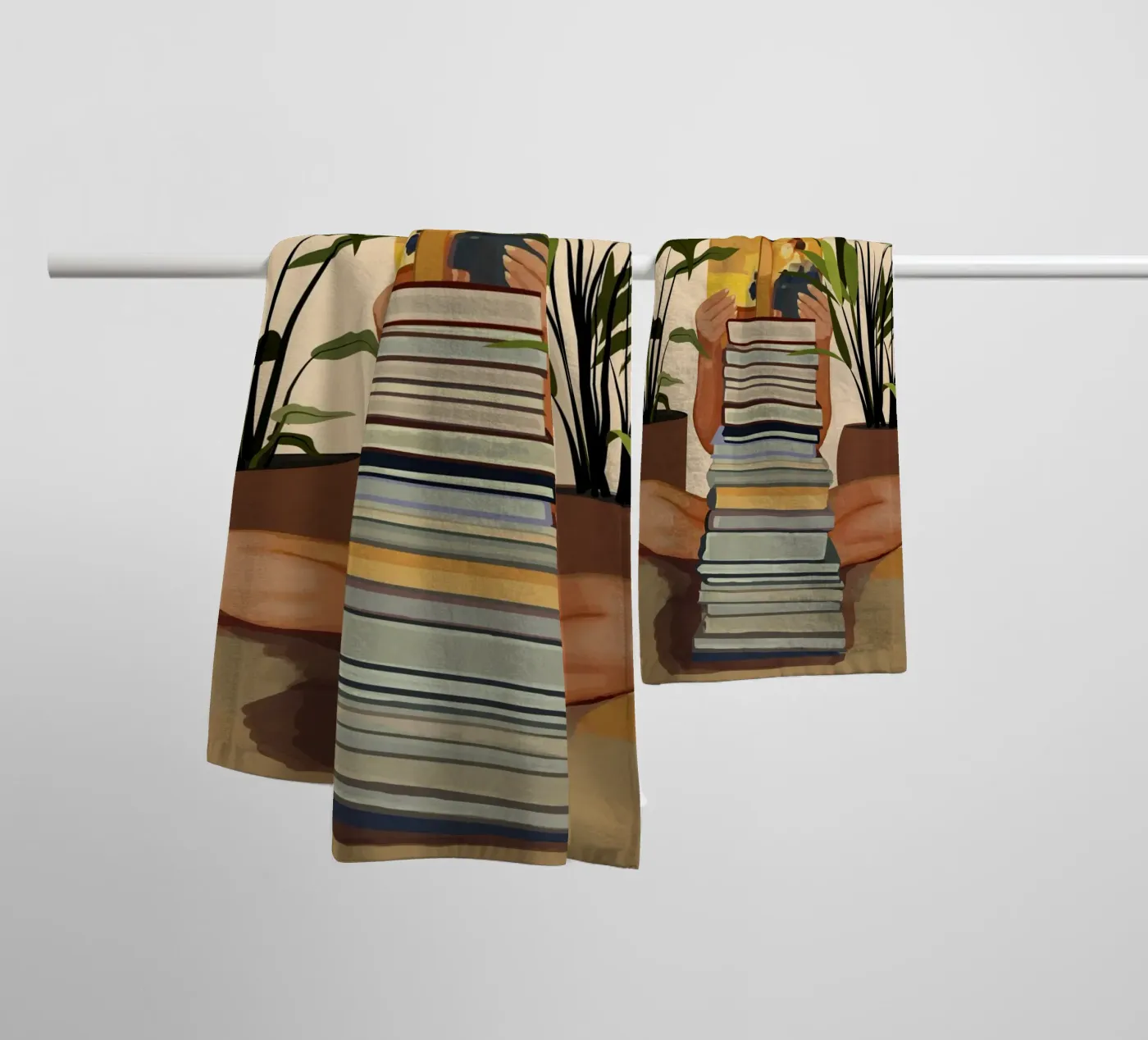 Book Lover badhanddoek van Flow Line