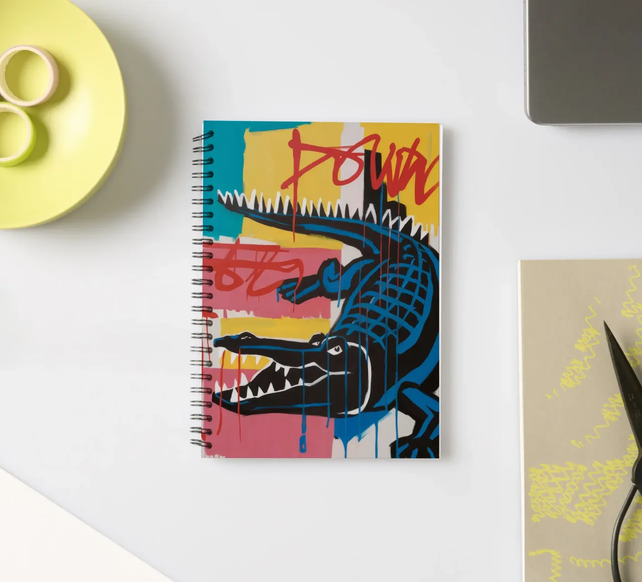 Powerful Crocodile Force spiral notebook by Muse Fragments