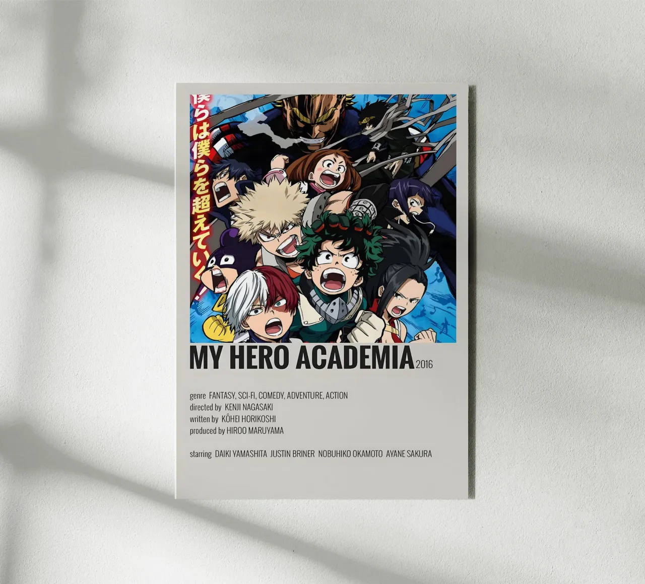 MY HERO ACADEMIA 2016 alluminio dibond da Totoya