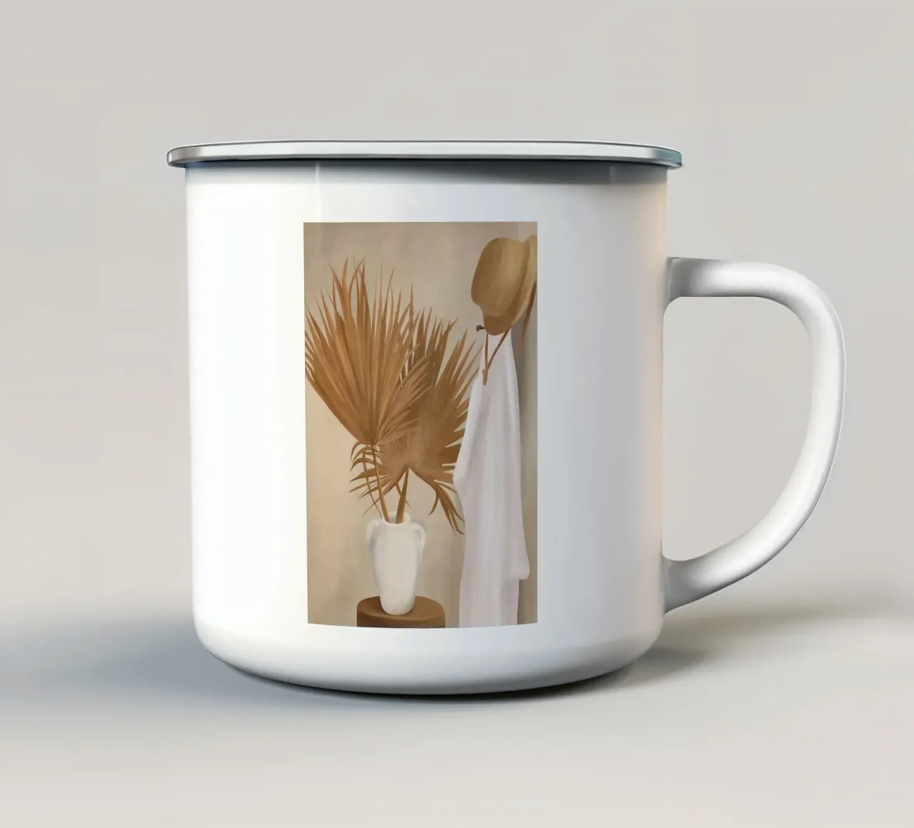 Palm Leaf Decoration tazza in smalto da cityart