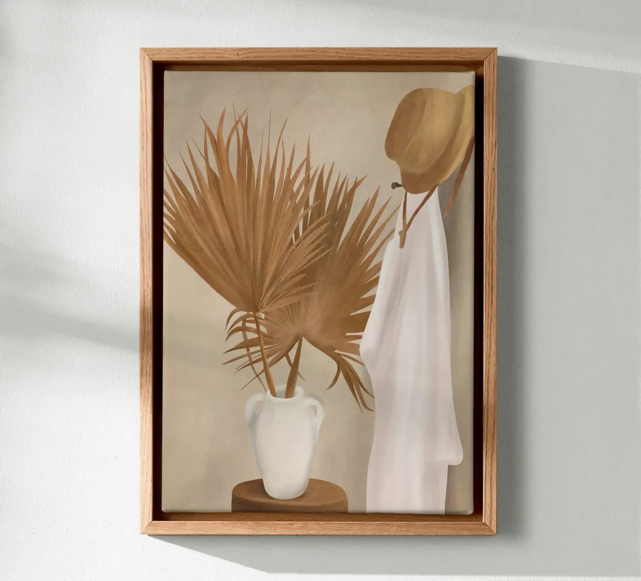 Palm Leaf Decoration tela con Cornice a cassetta da cityart