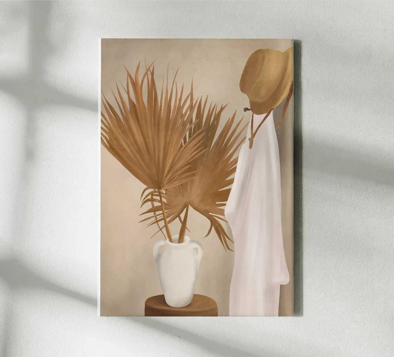 Palm Leaf Decoration tela con Cornice a cassetta da cityart