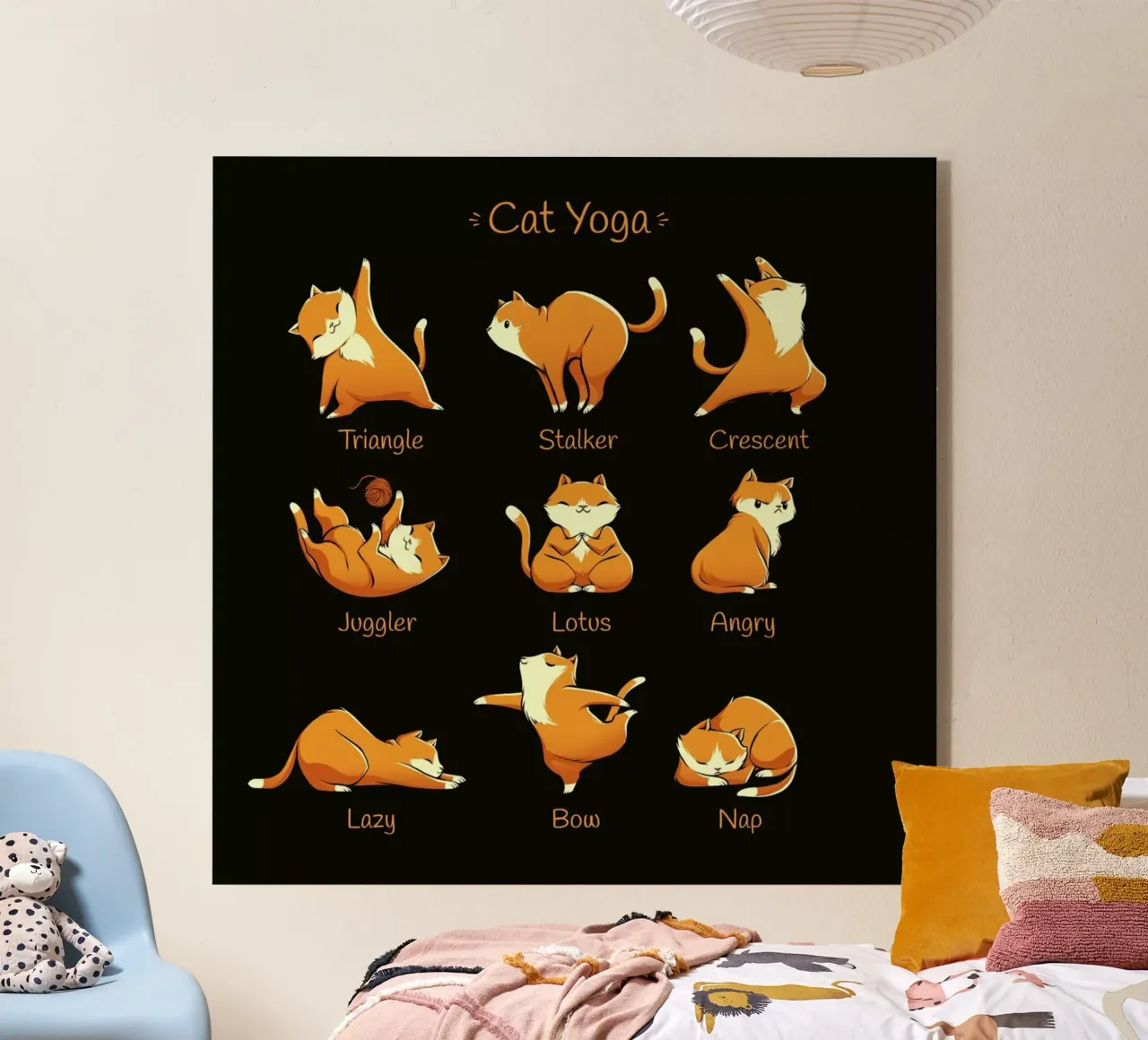 Yoga Cat plexiglass da Tobe Fonseca