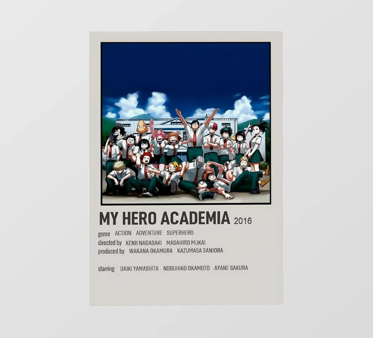 MY HERO ACADEMIA 2016 telo in pvc da Totoya
