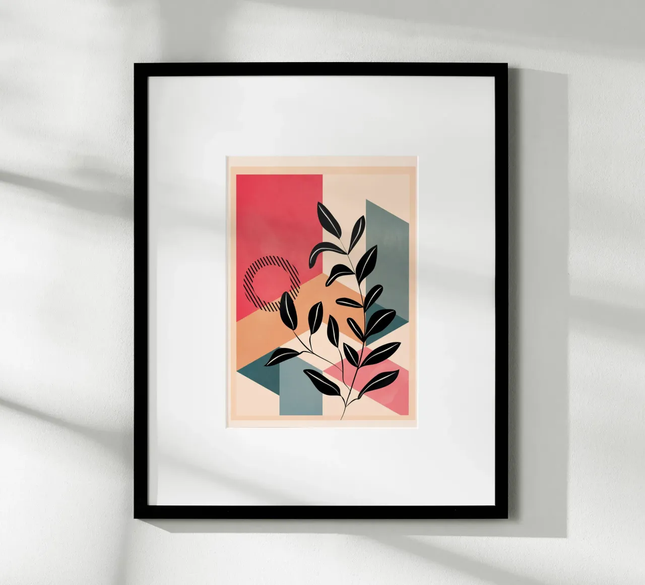 Tropical Geometry 1 poster con telaio in plastica da cityart