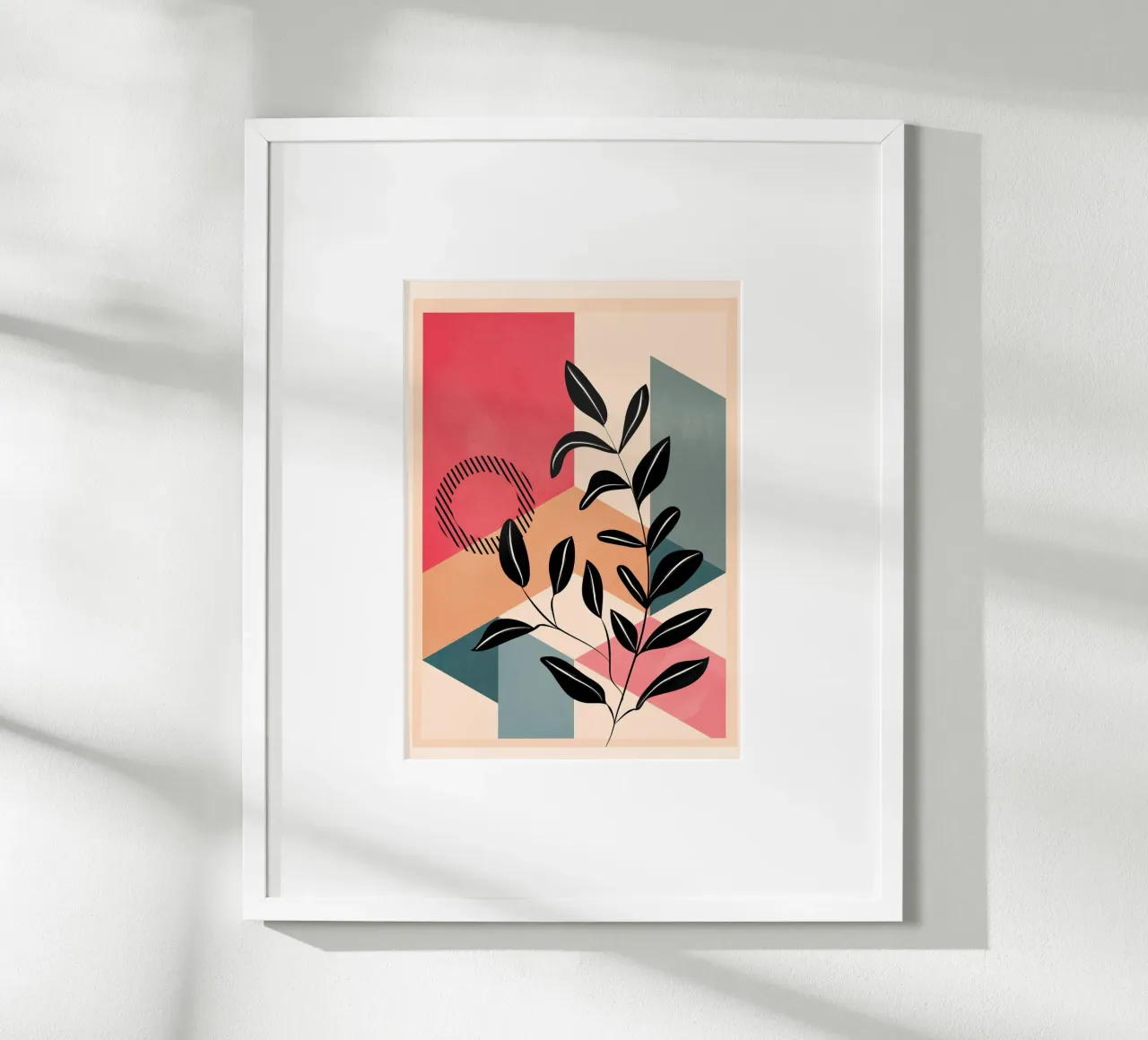 Tropical Geometry 1 poster con telaio in plastica da cityart