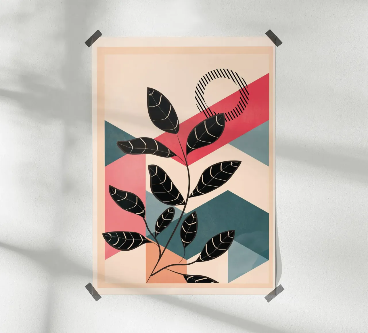 Tropical Geometry 2 poster con telaio in alluminio da cityart