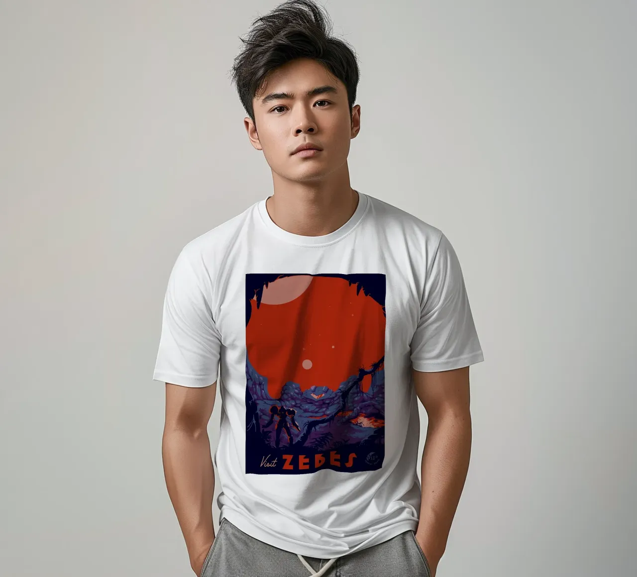 Visit Zebes t-shirt by Trending Art Company