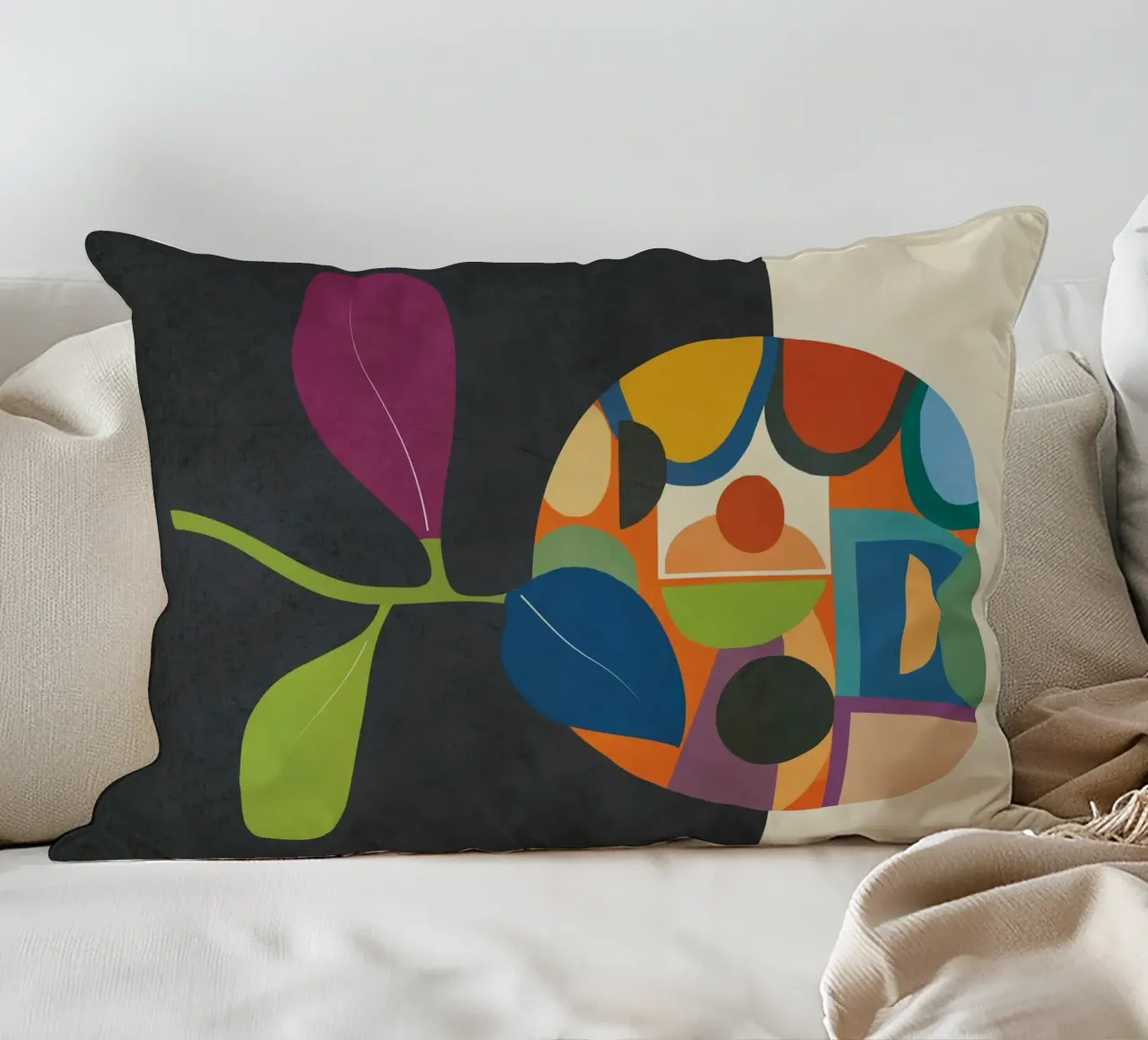 Abstract fruit shapes 1 cuscino da cityart