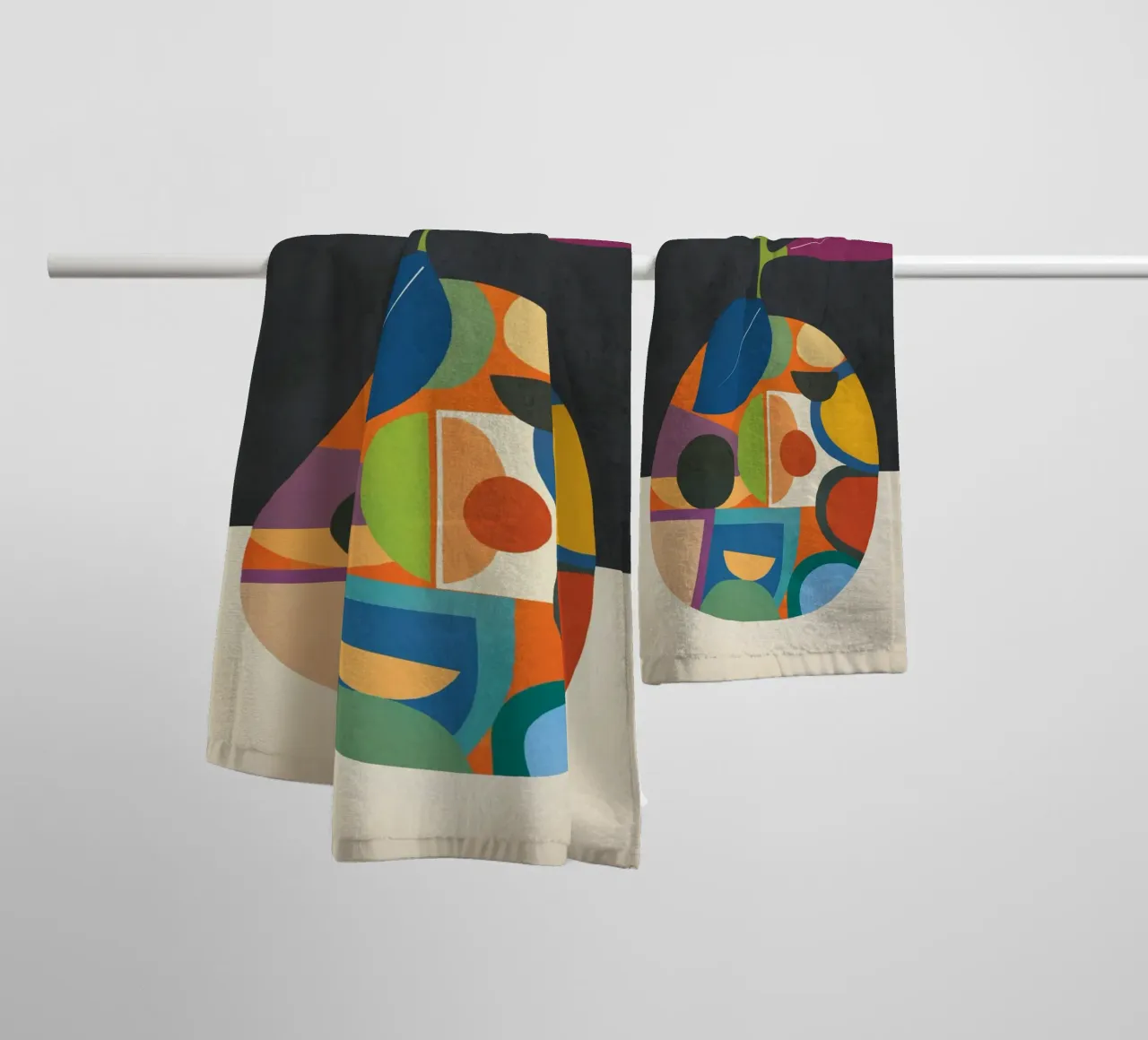 Abstract fruit shapes 1 asciugamano da bagno da cityart