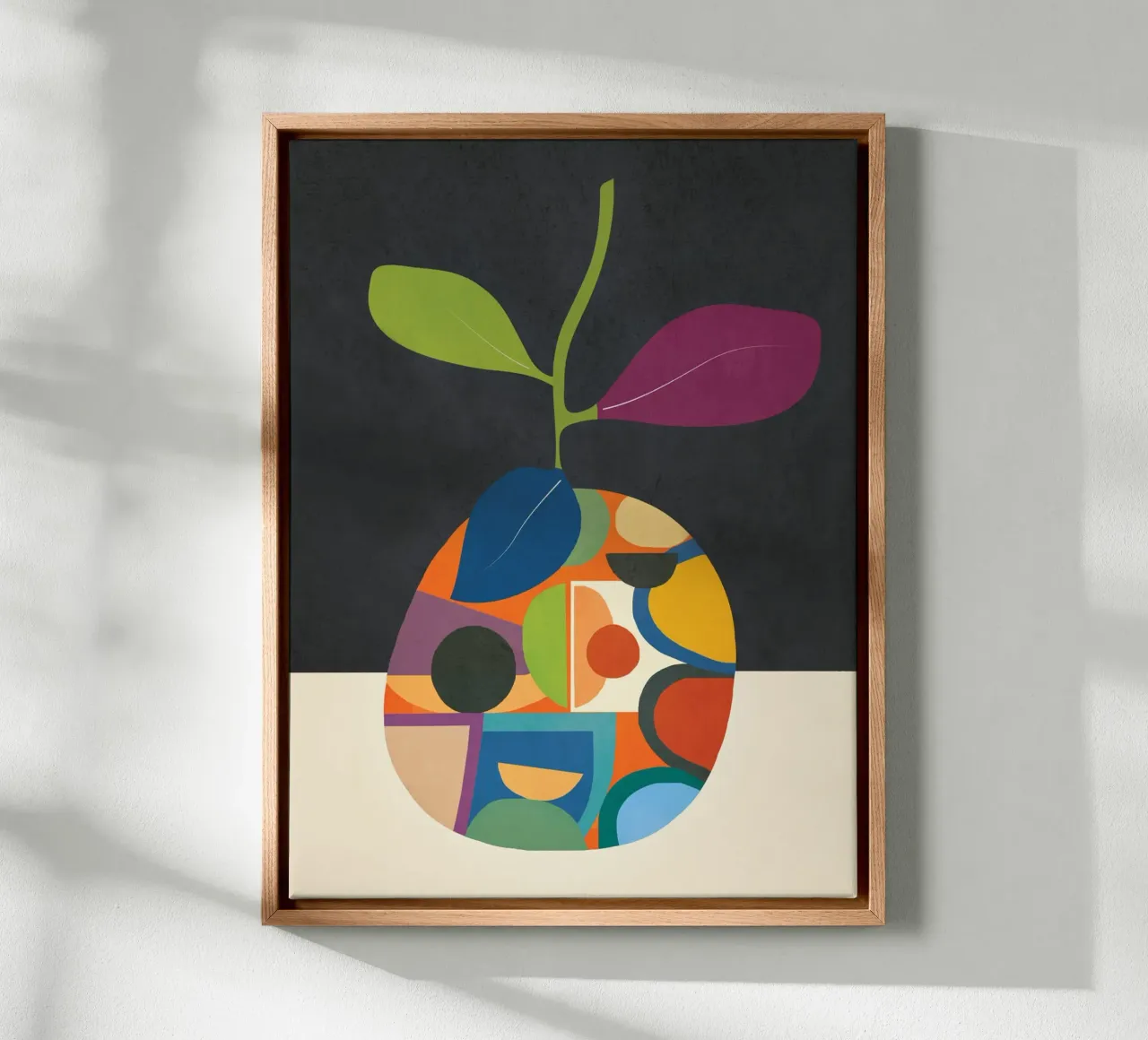 Abstract fruit shapes 1 tela con Cornice a cassetta da cityart