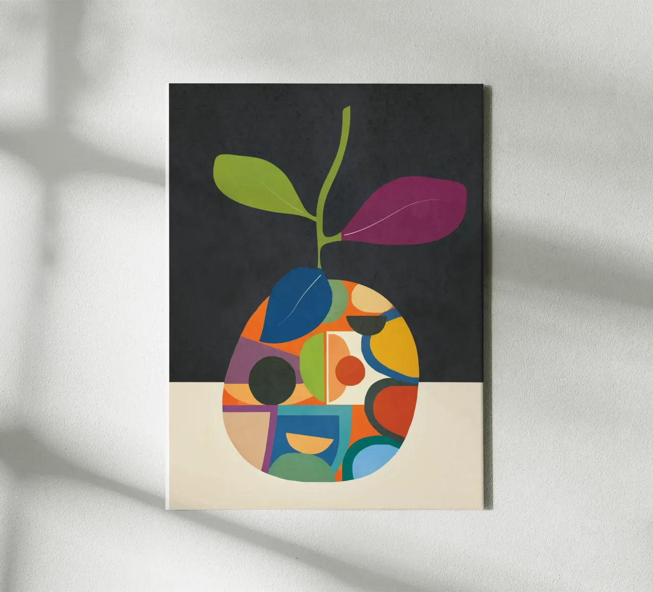 Abstract fruit shapes 1 tela con Cornice a cassetta da cityart