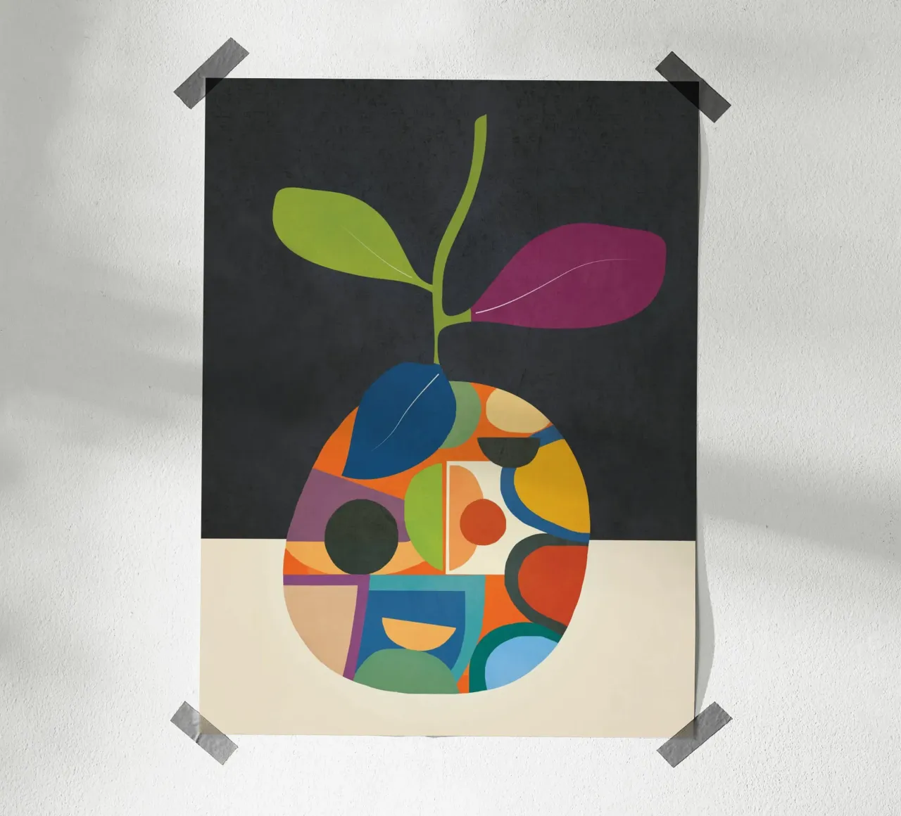 Abstract fruit shapes 1 poster da cityart
