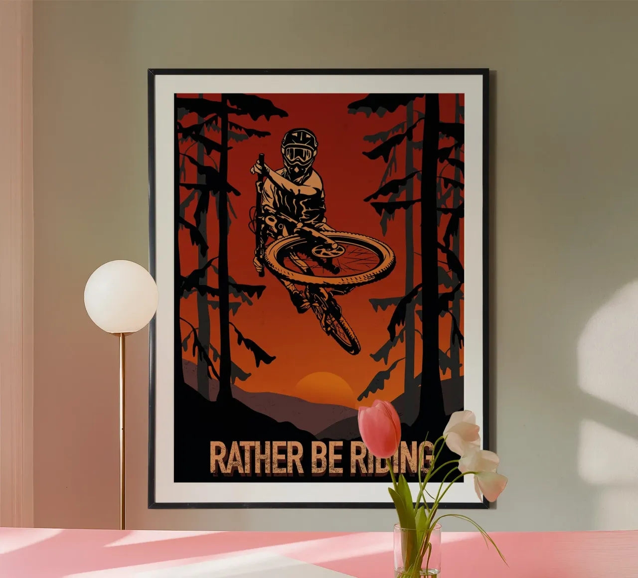 Poster per ciclisti, Poster per ciclisti poster con telaio in legno da Classicprint