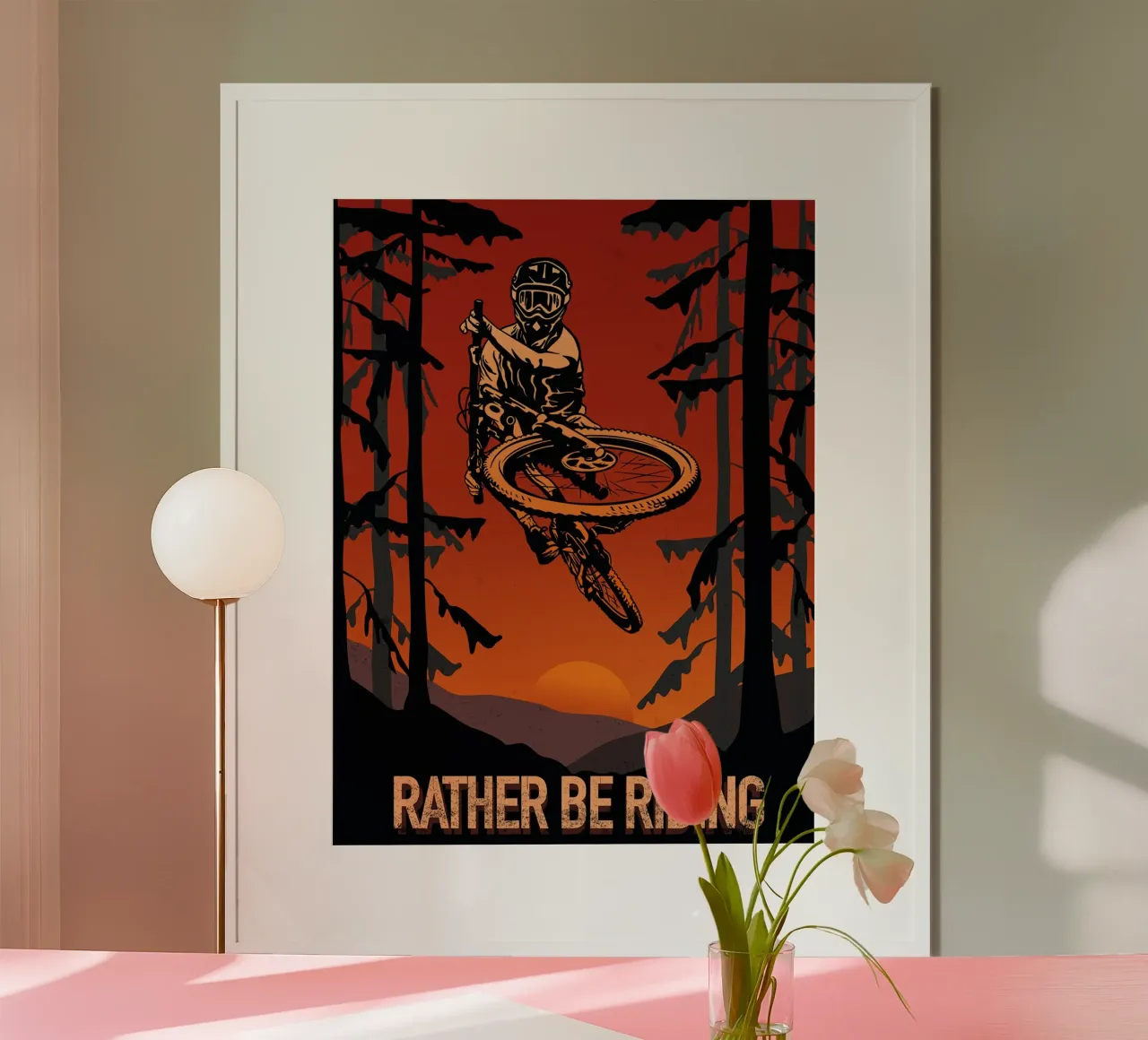 Poster per ciclisti, Poster per ciclisti poster con telaio in legno da Classicprint