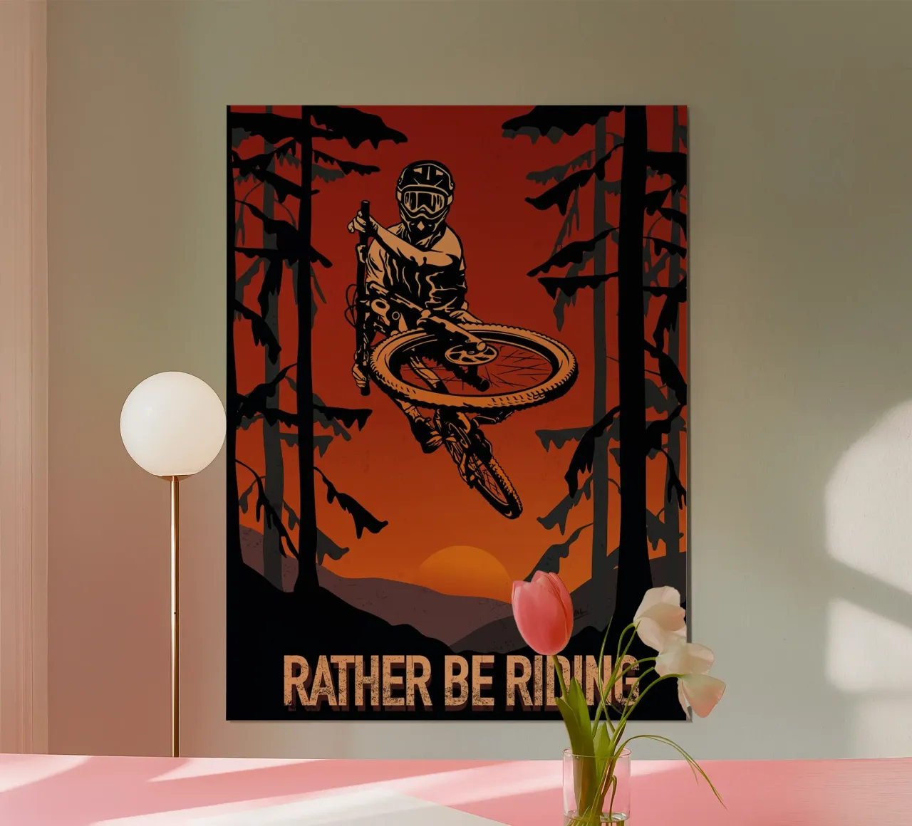 Poster per ciclisti, Poster per ciclisti poster con telaio in legno da Classicprint