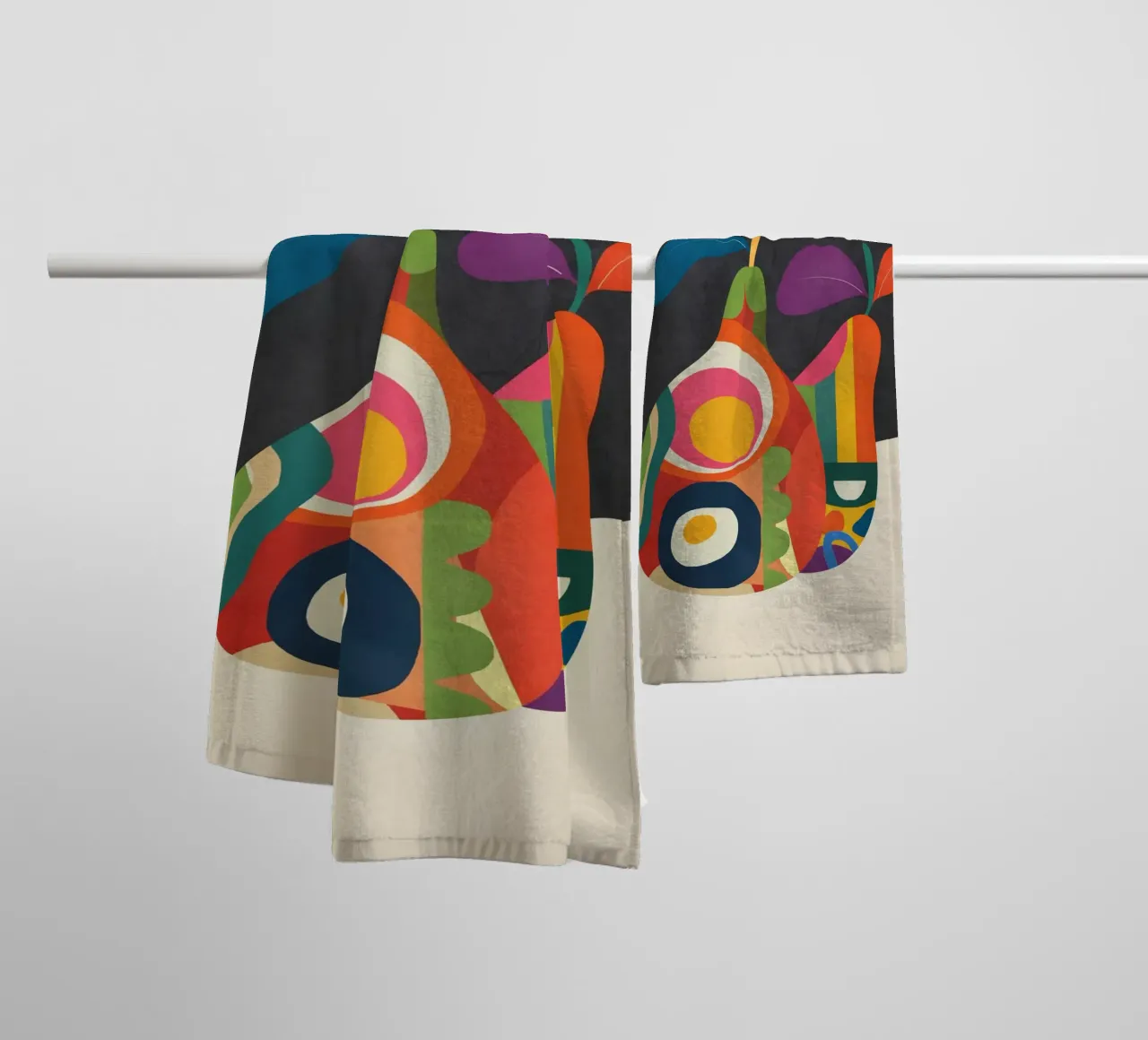 Abstract fruit shapes 2 asciugamano da bagno da cityart