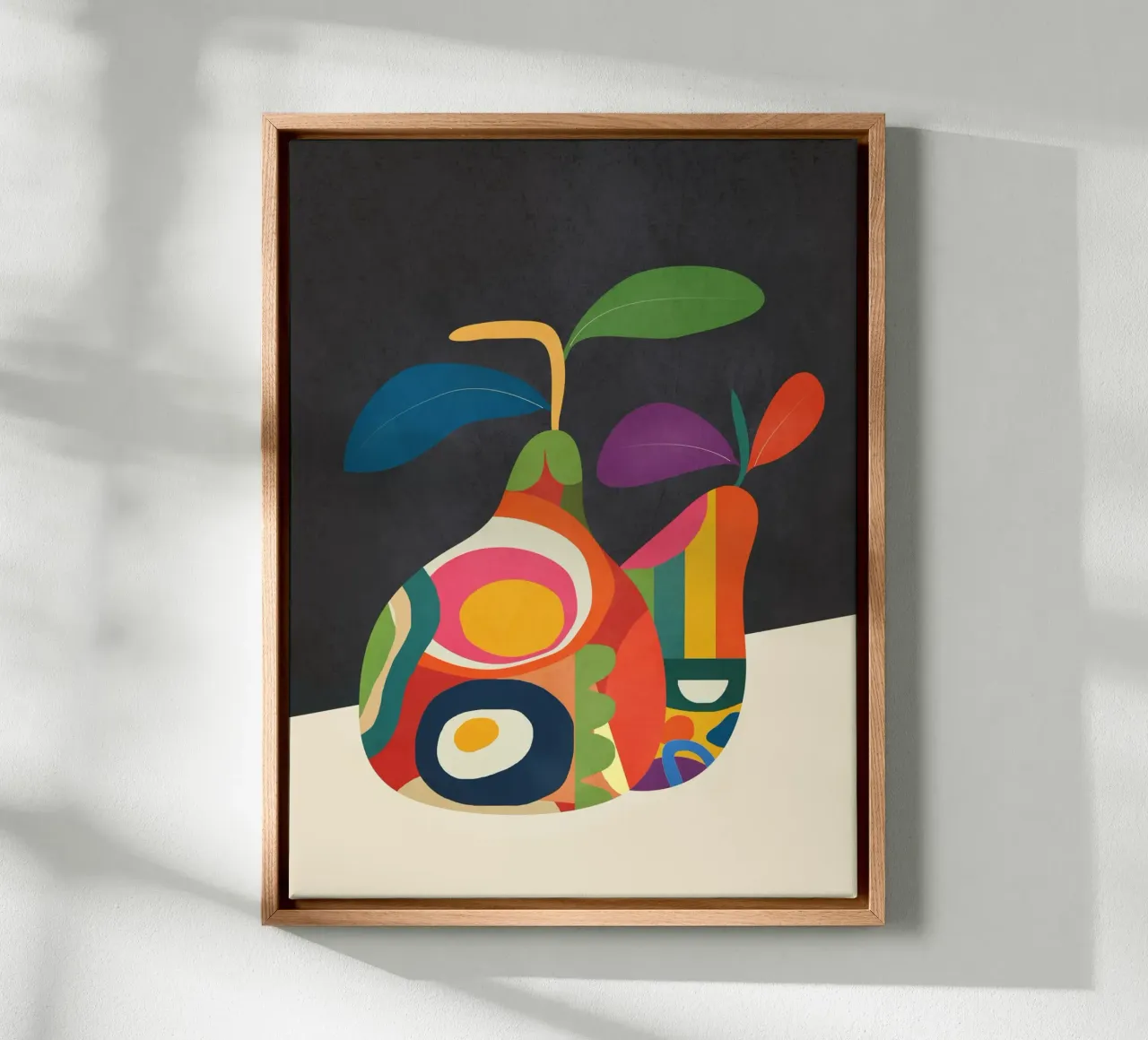 Abstract fruit shapes 2 tela con Cornice a cassetta da cityart
