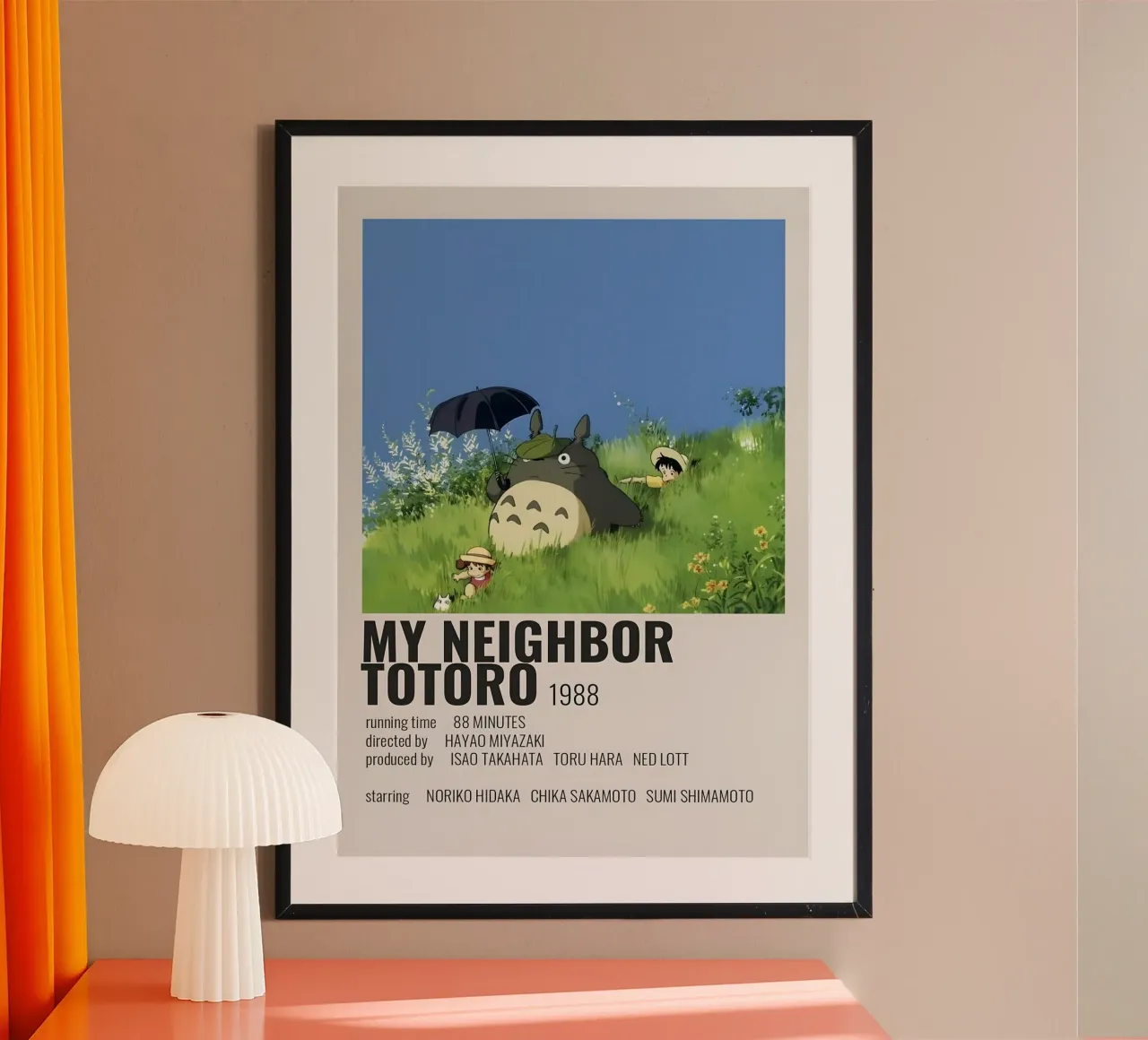 MY NEIGHBOR TOTORO 1988 poster con telaio in plastica da Totoya