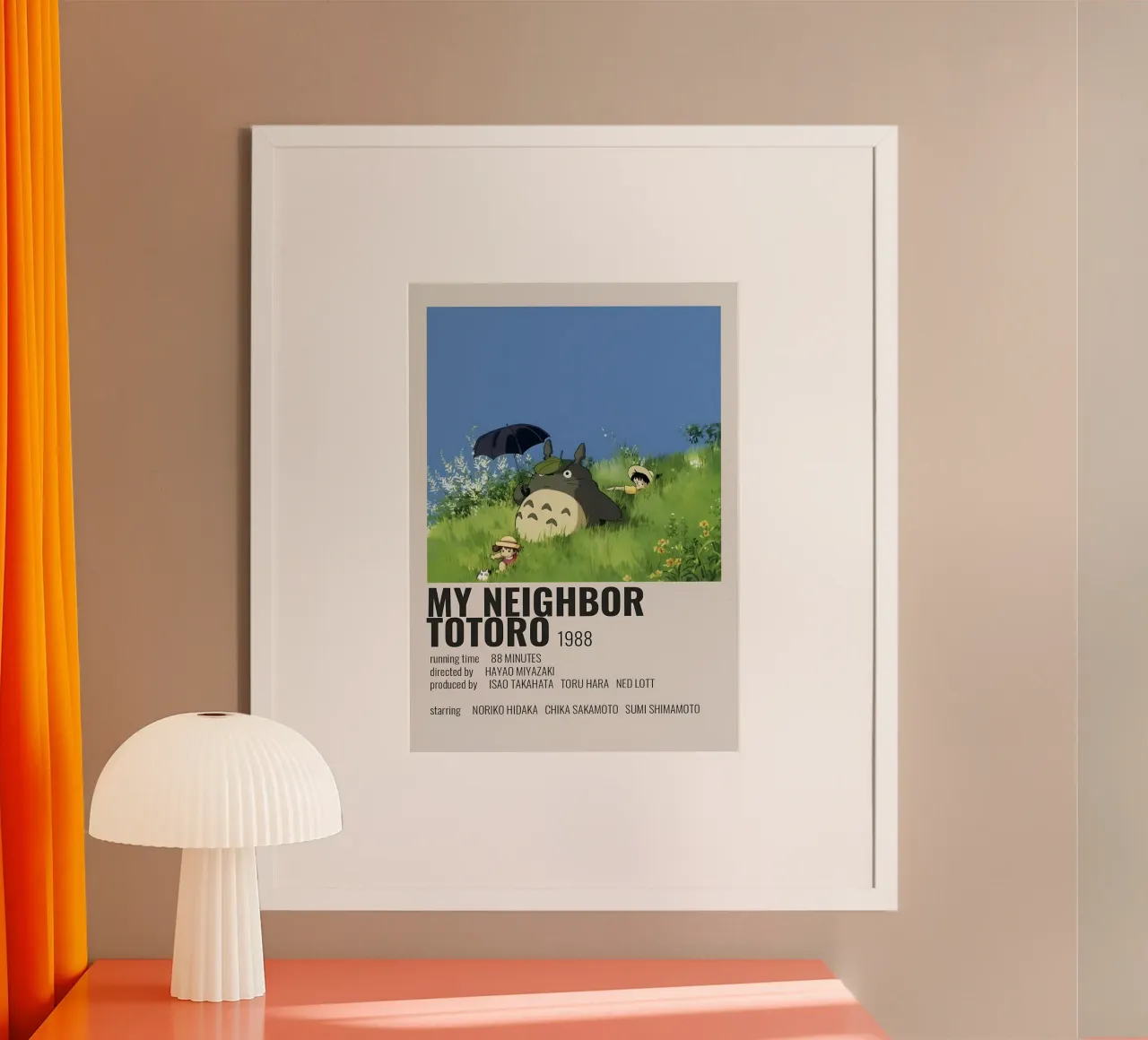 MY NEIGHBOR TOTORO 1988 poster con telaio in plastica da Totoya