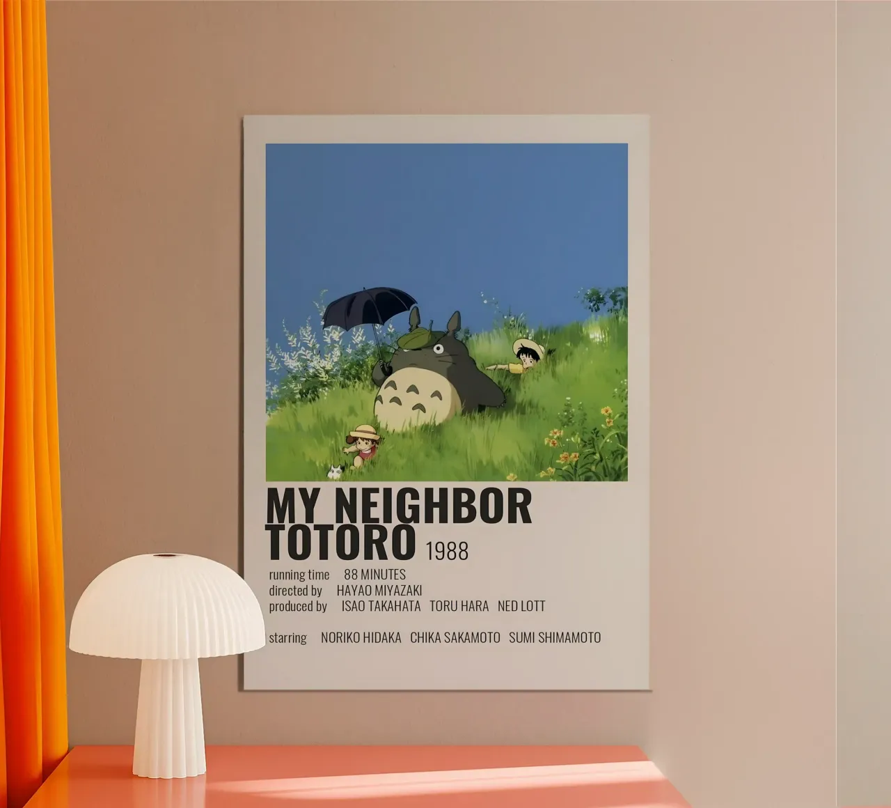 MY NEIGHBOR TOTORO 1988 poster con telaio in plastica da Totoya