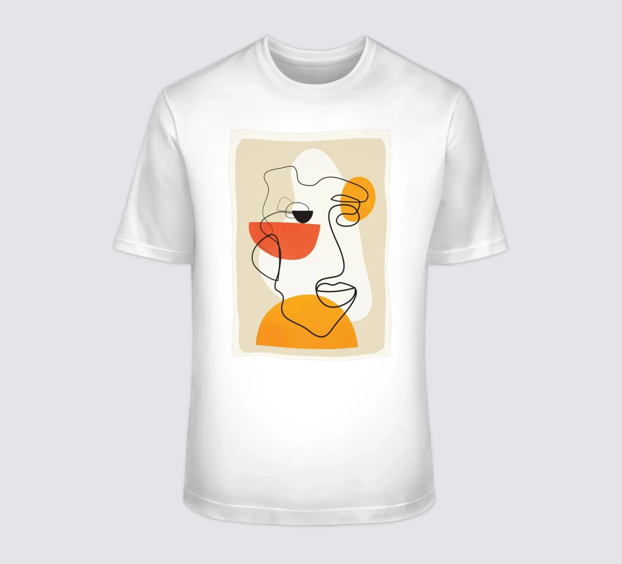Abstract Face Line Design 03 t-shirt da cityart