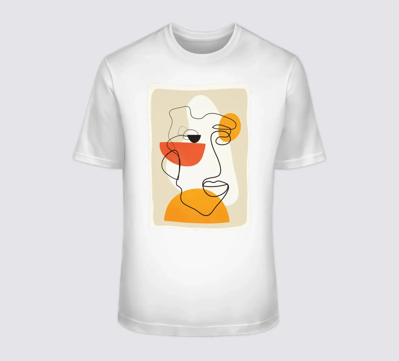 Abstract Face Line Design 03 t-shirt da cityart