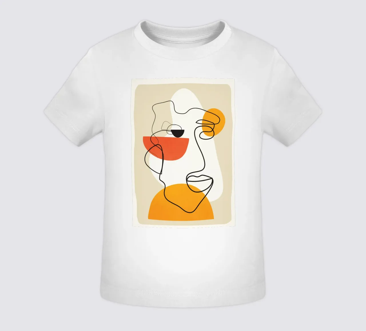Abstract Face Line Design 03 maglietta neonato da cityart