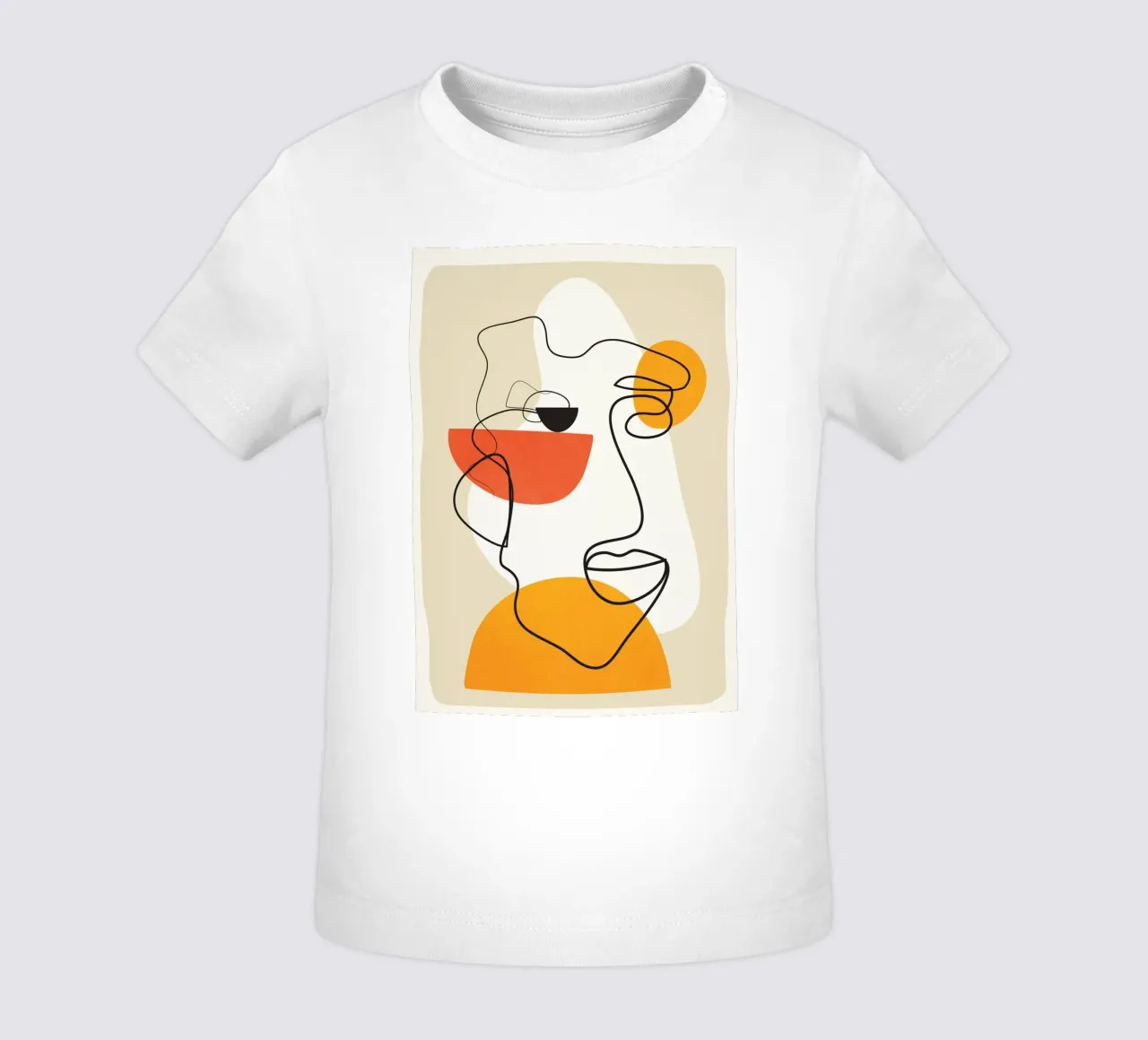 Abstract Face Line Design 03 maglietta neonato da cityart