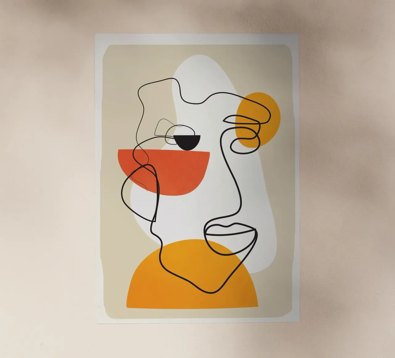 Abstract Face Line Design 03 pellicola backlit da cityart