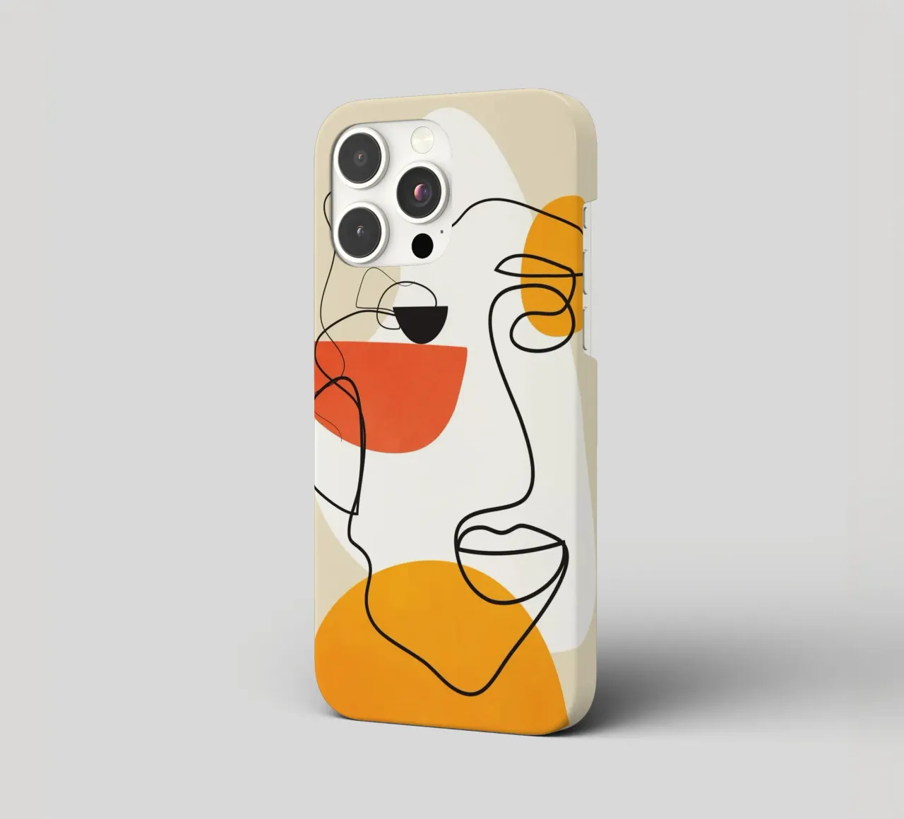 Abstract Face Line Design 03 cover iphone da cityart