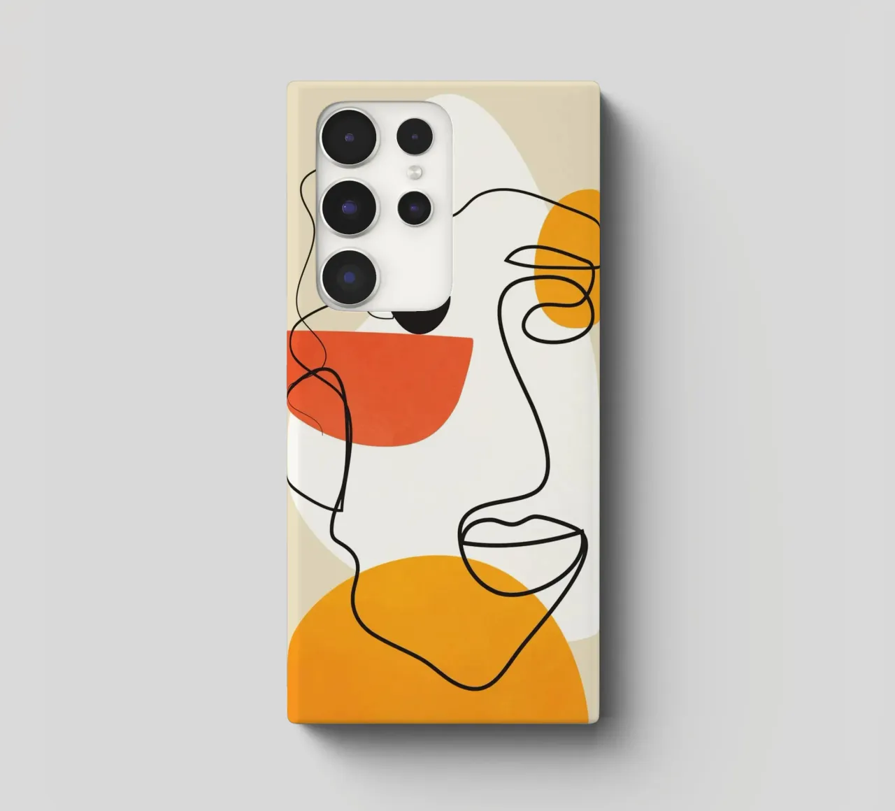 Abstract Face Line Design 03 cover samsung da cityart