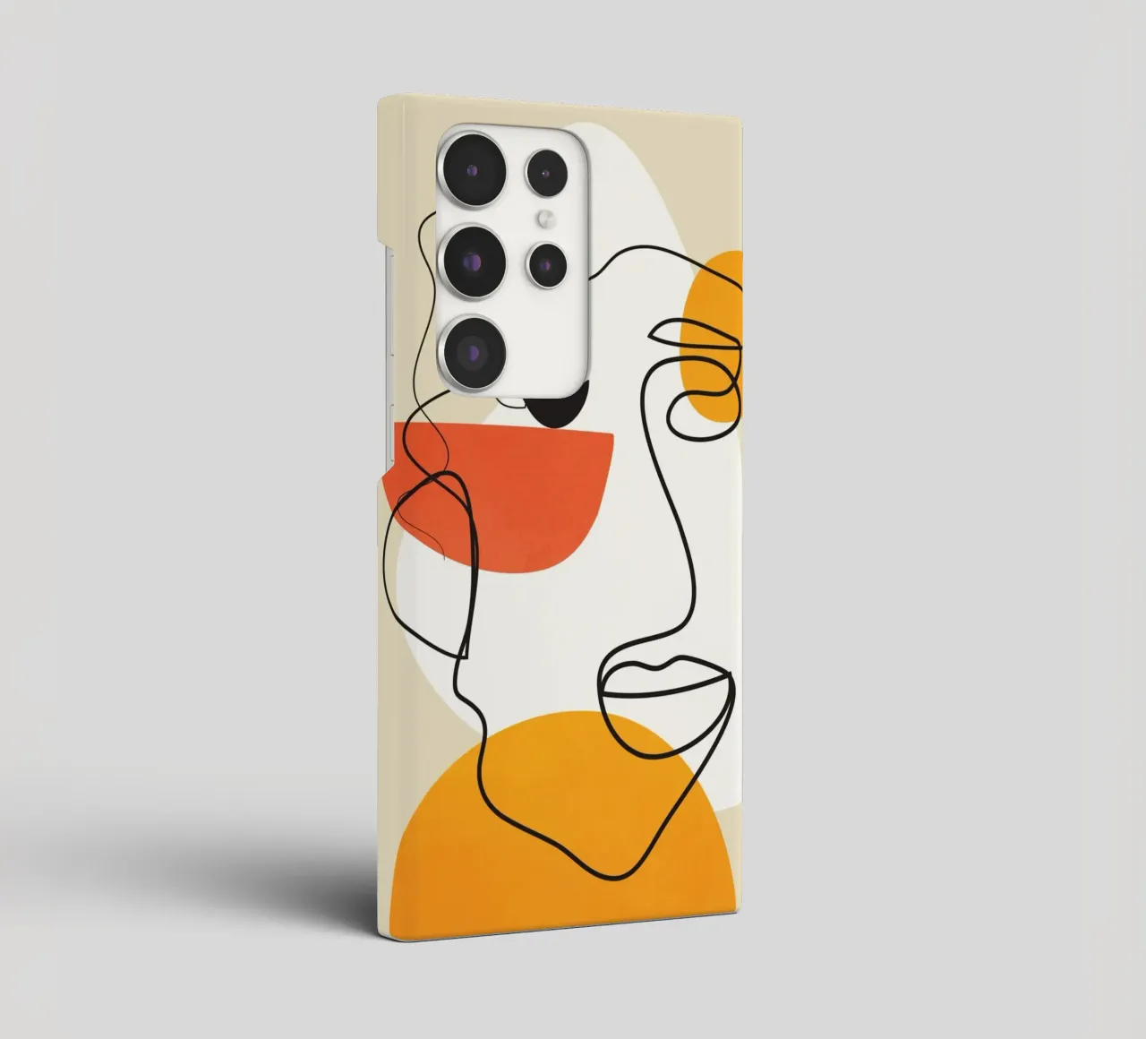 Abstract Face Line Design 03 cover samsung da cityart