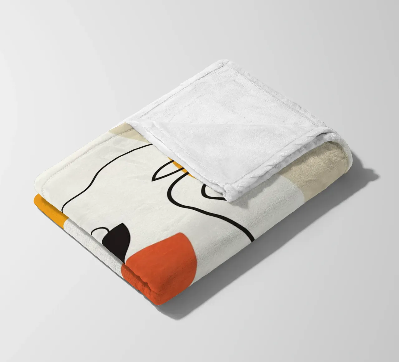 Abstract Face Line Design 03 coperta in pile da cityart