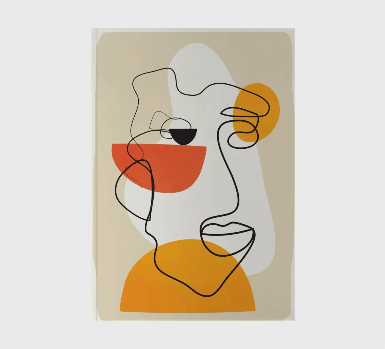 Abstract Face Line Design 03 diario da cityart