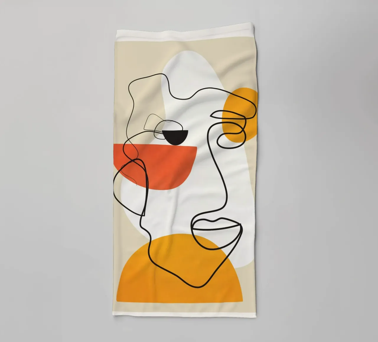 Abstract Face Line Design 03 asciugamano da bagno da cityart