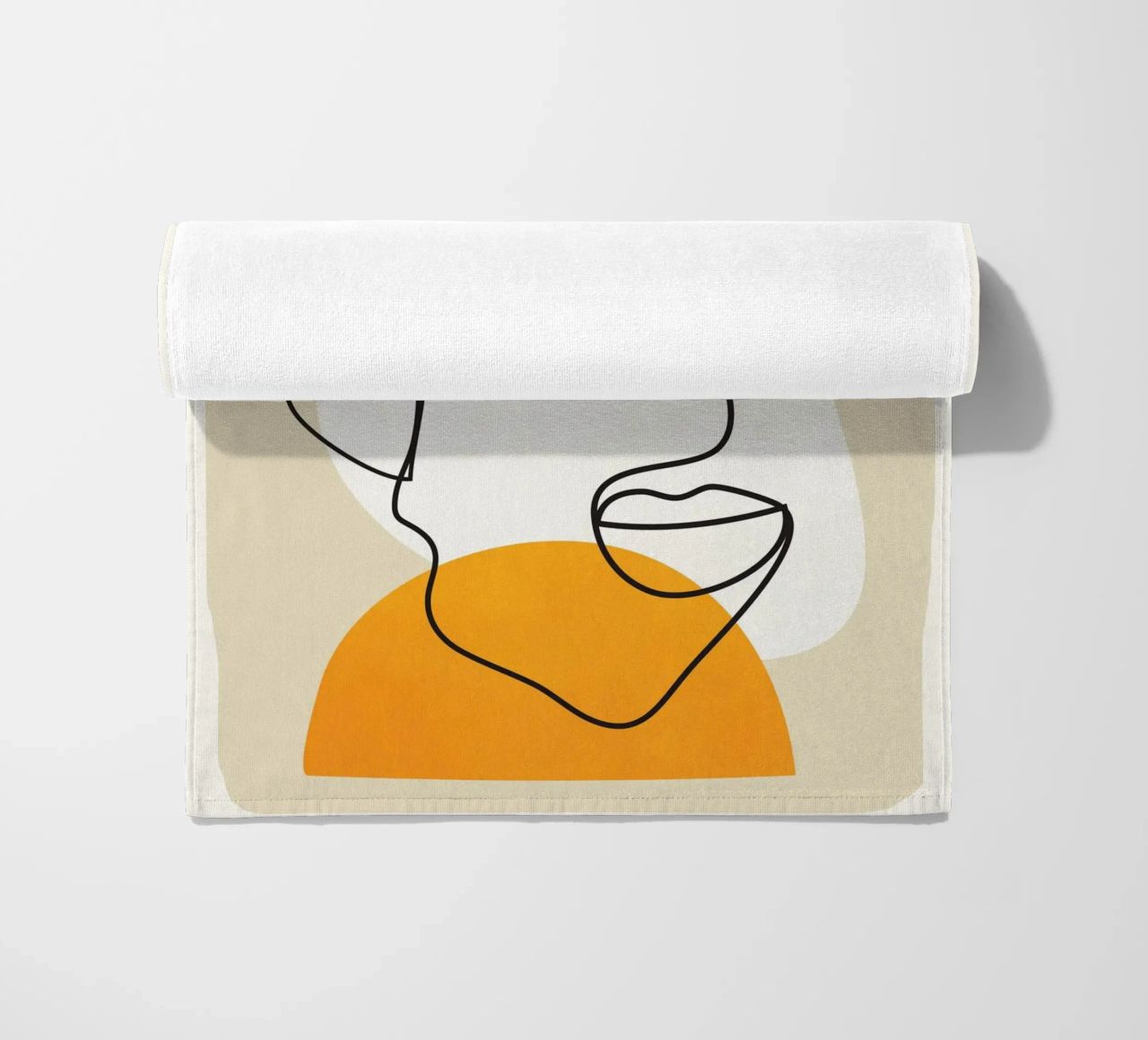 Abstract Face Line Design 03 telo mare da cityart