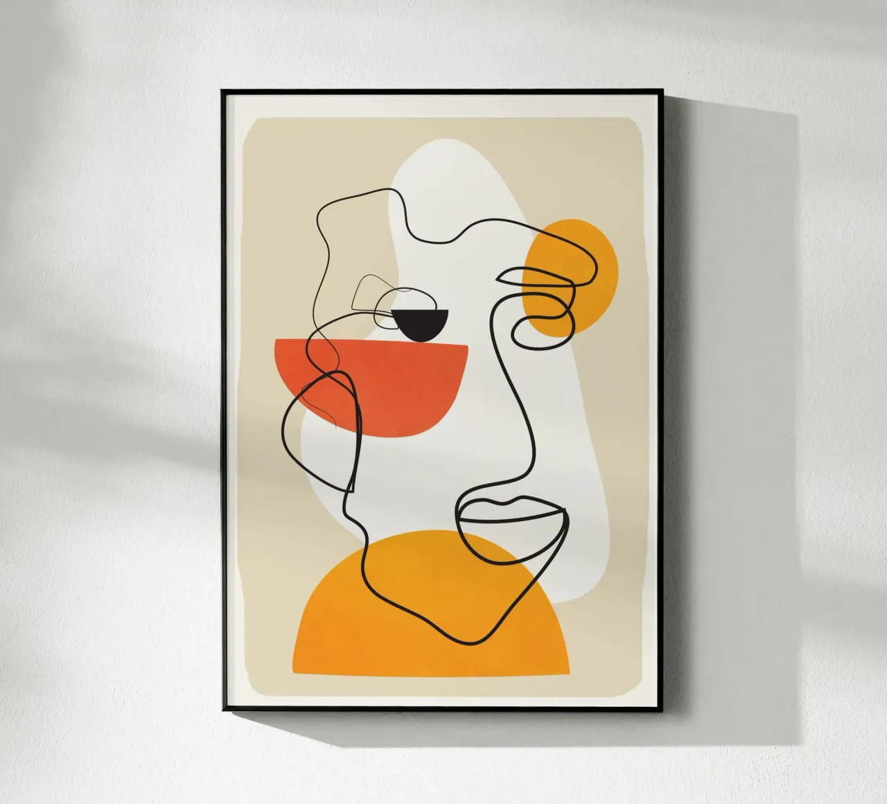 Abstract Face Line Design 03 plexiglass da cityart