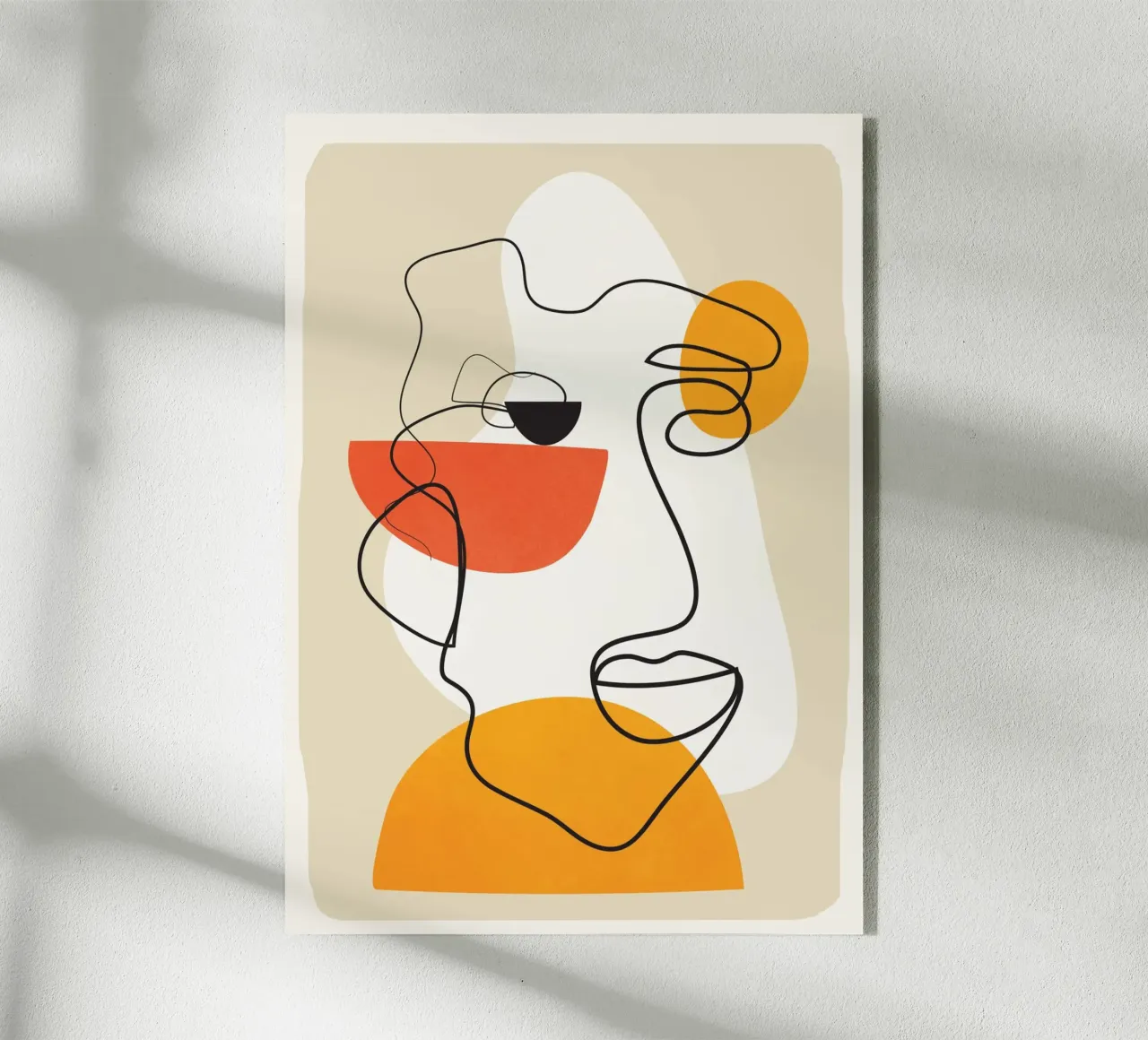 Abstract Face Line Design 03 Acryl-Glas von cityart