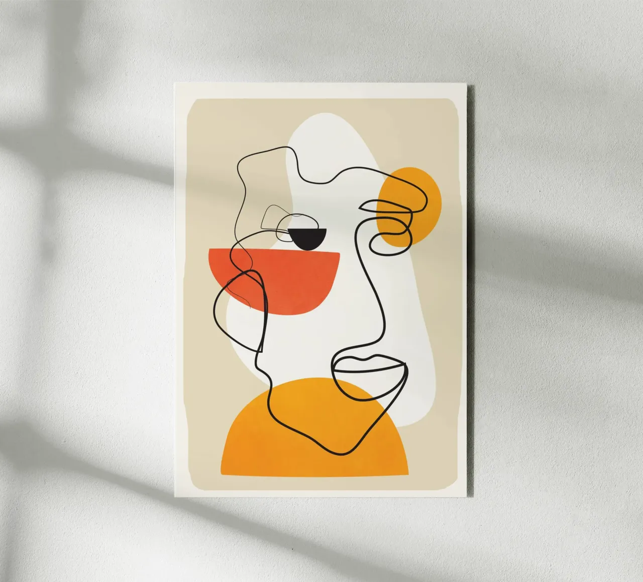 Abstract Face Line Design 03 alluminio dibond da cityart