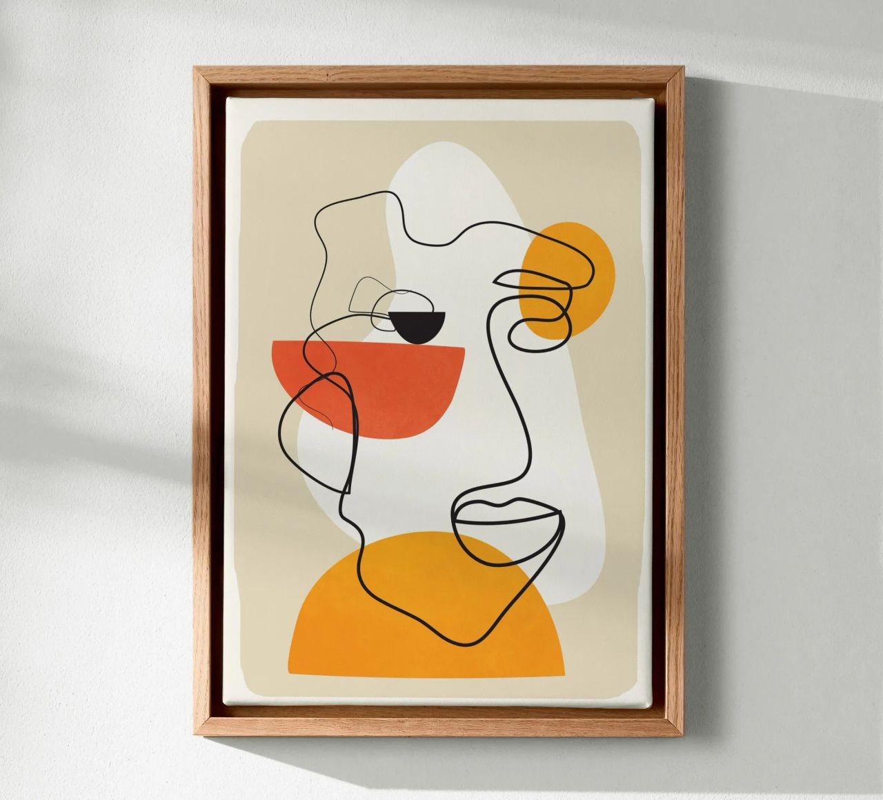 Abstract Face Line Design 03 tela da cityart