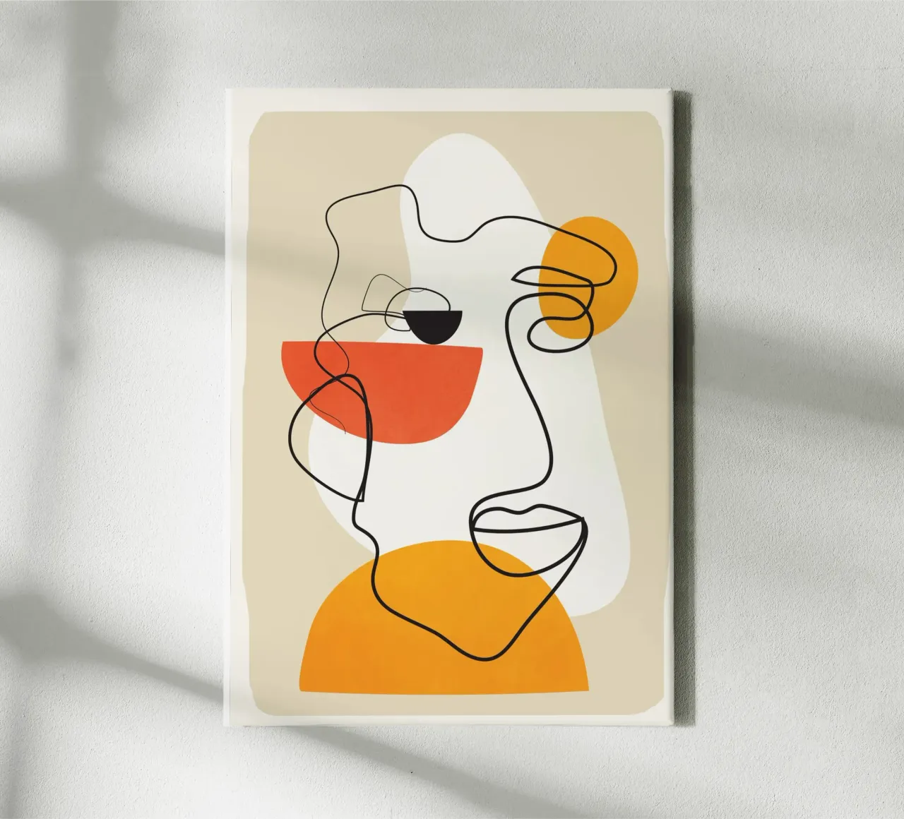Abstract Face Line Design 03 lienzo de cityart