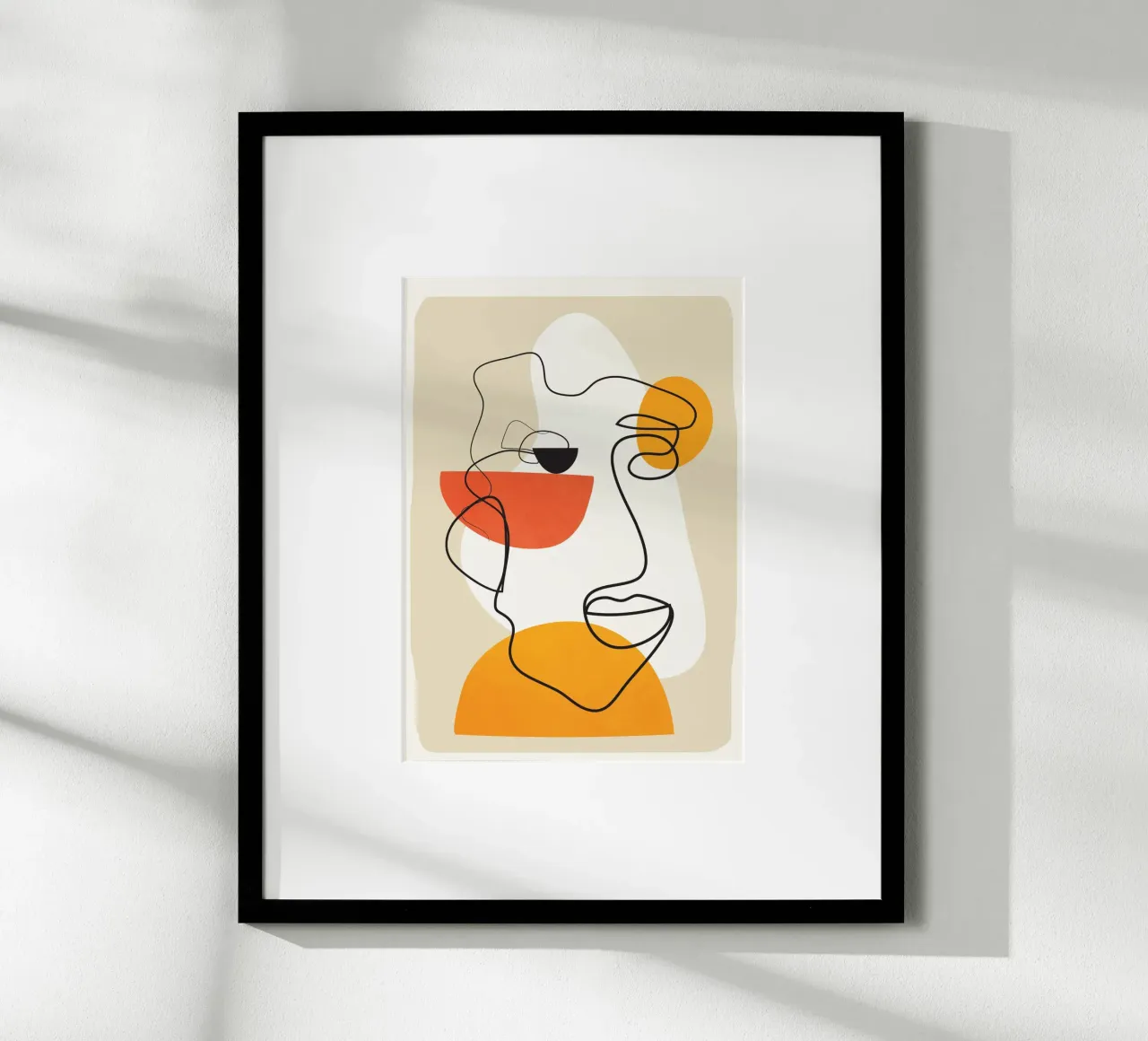 Abstract Face Line Design 03 carta hahnemühle da cityart