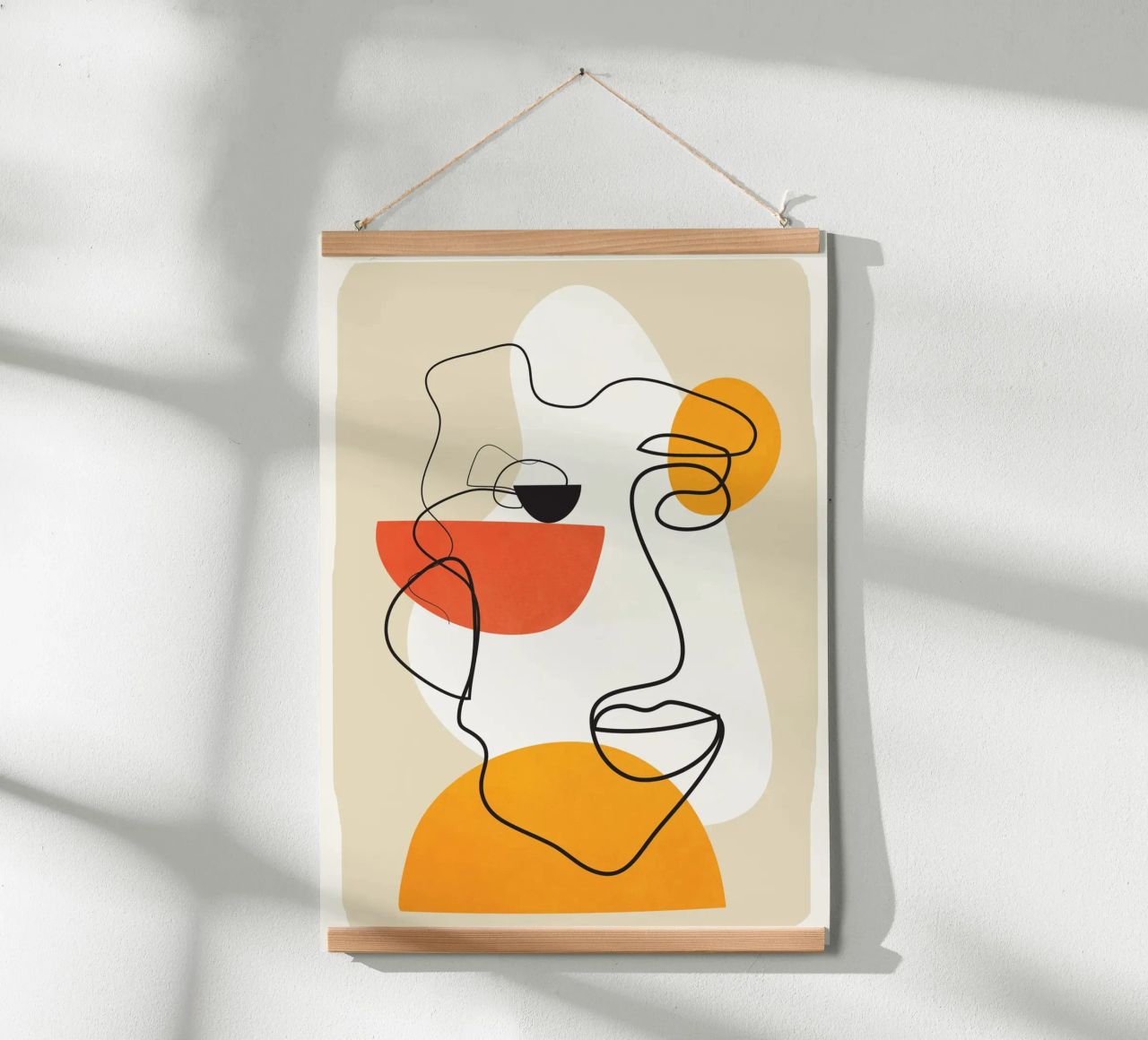 Abstract Face Line Design 03 carta hahnemühle da cityart