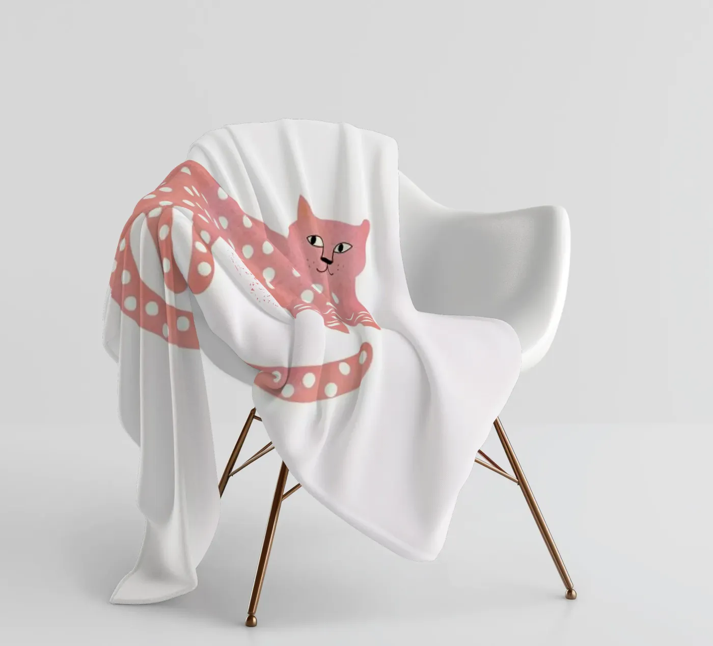 Cat fleecedeken van Little Flourishes