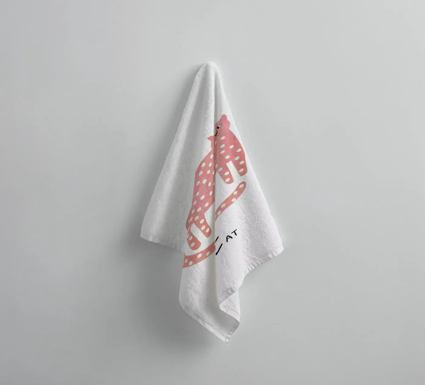 Cat badhanddoek van Little Flourishes