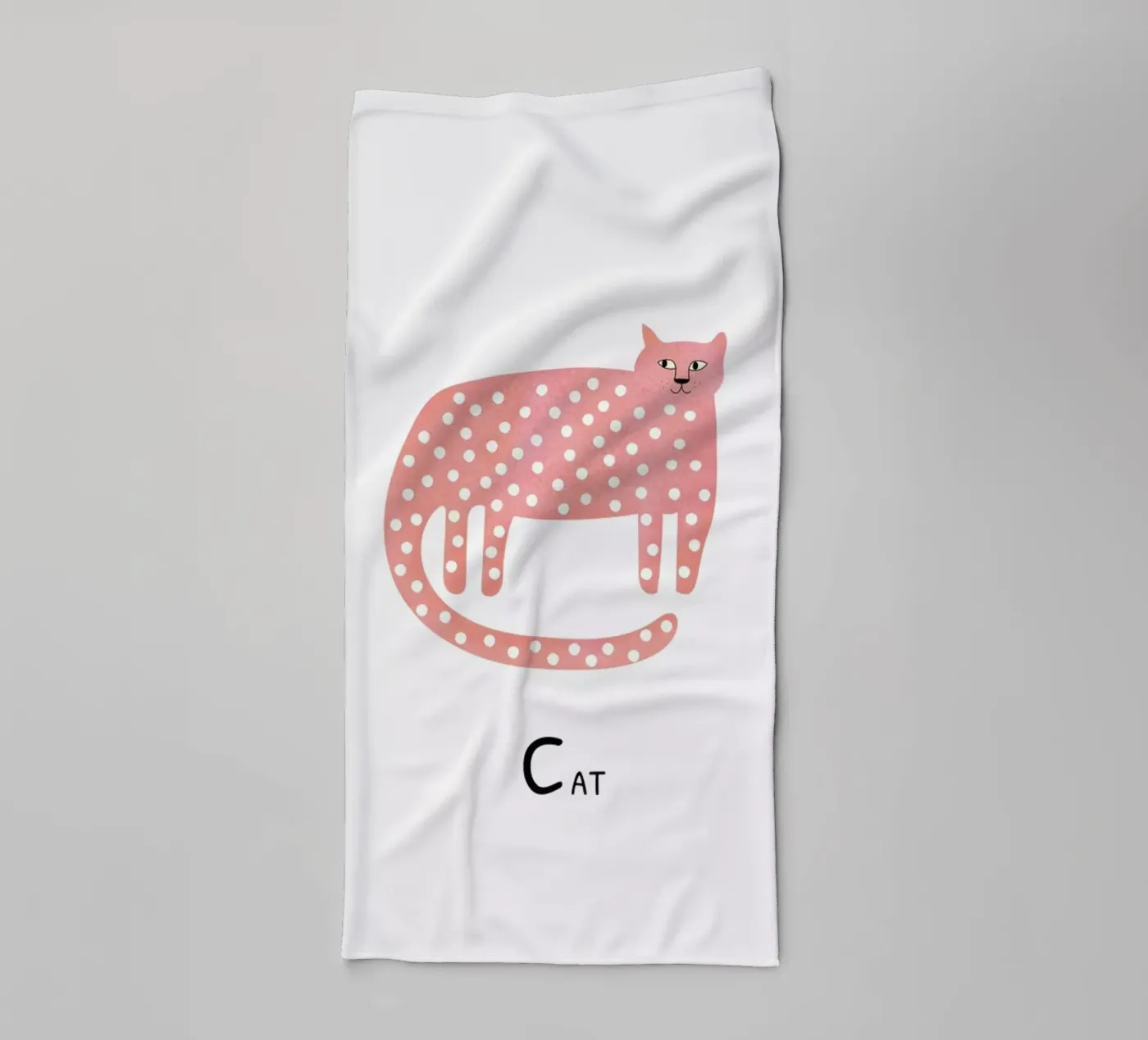 Cat badhanddoek van Little Flourishes