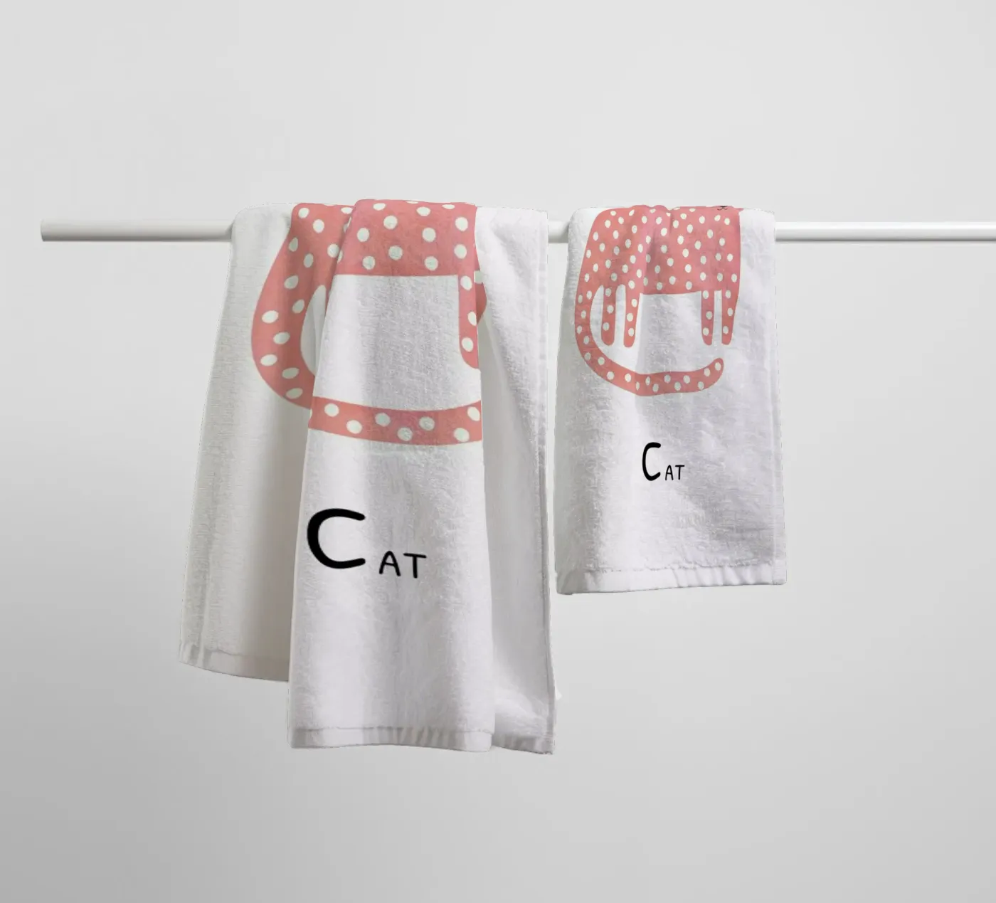 Cat badhanddoek van Little Flourishes