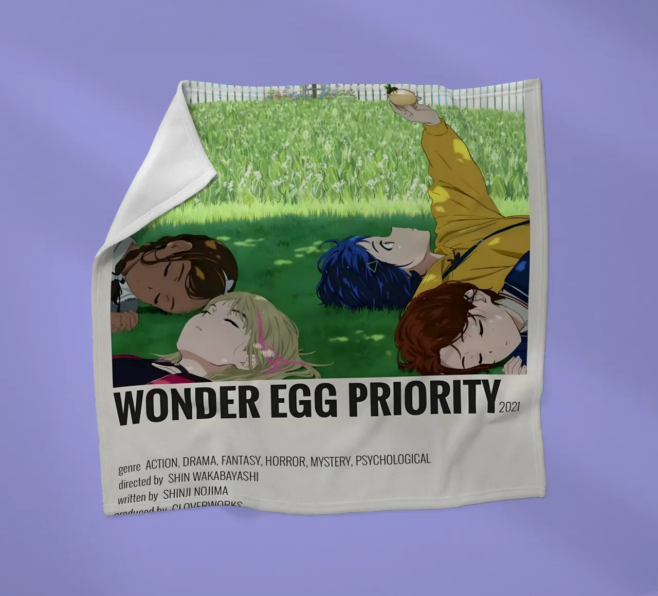WONDER EGG PRIORITY 2021 coperta in pile da Totoya