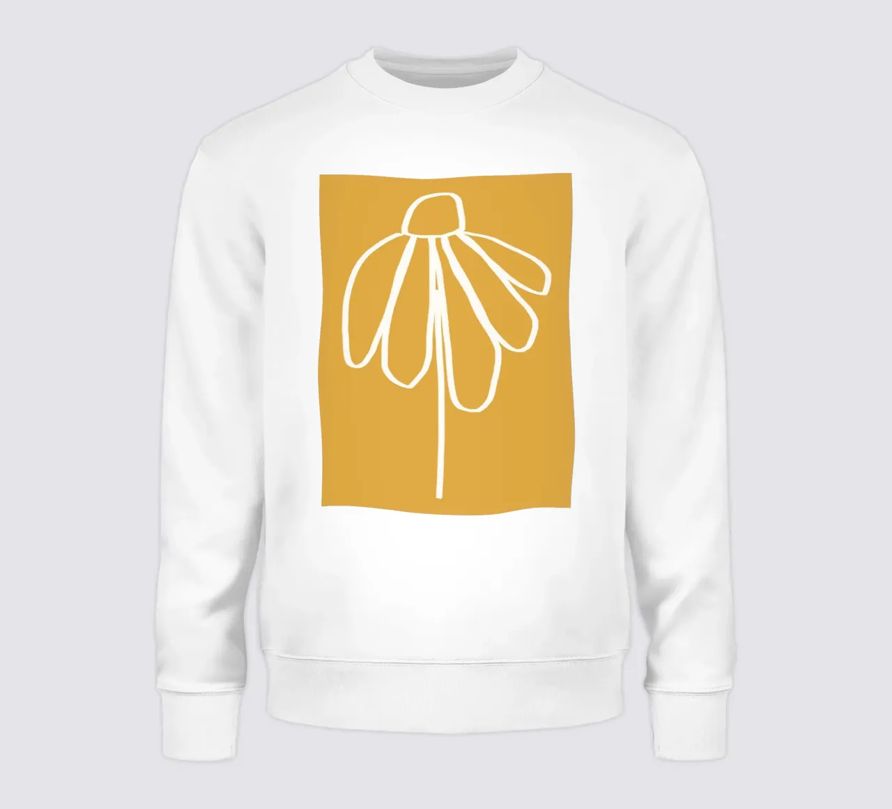 Minimal Flora - daisy yellow felpa da Gale Switzer